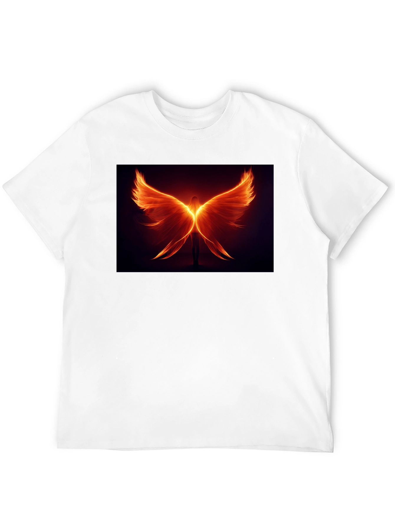 Fiery Wings Graphic Black T-Shirt