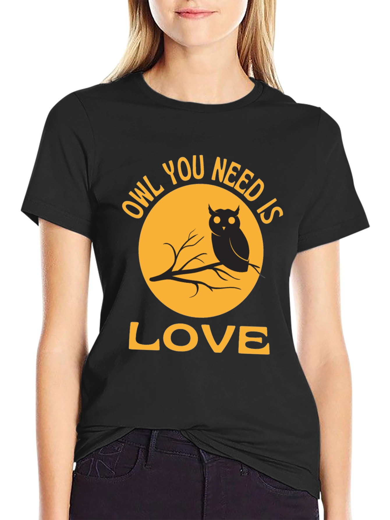 Owl You Need Is Love T-Shirt - Black