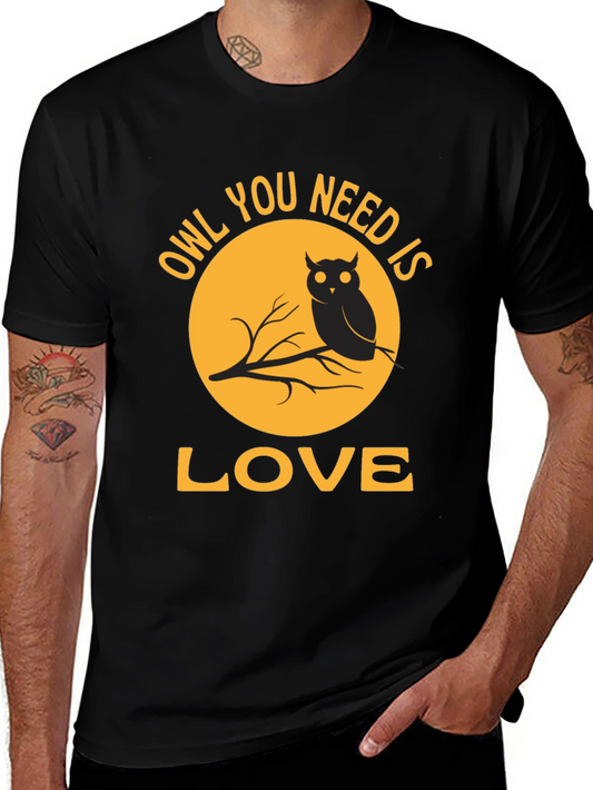 Owl You Need Is Love T-Shirt - Black