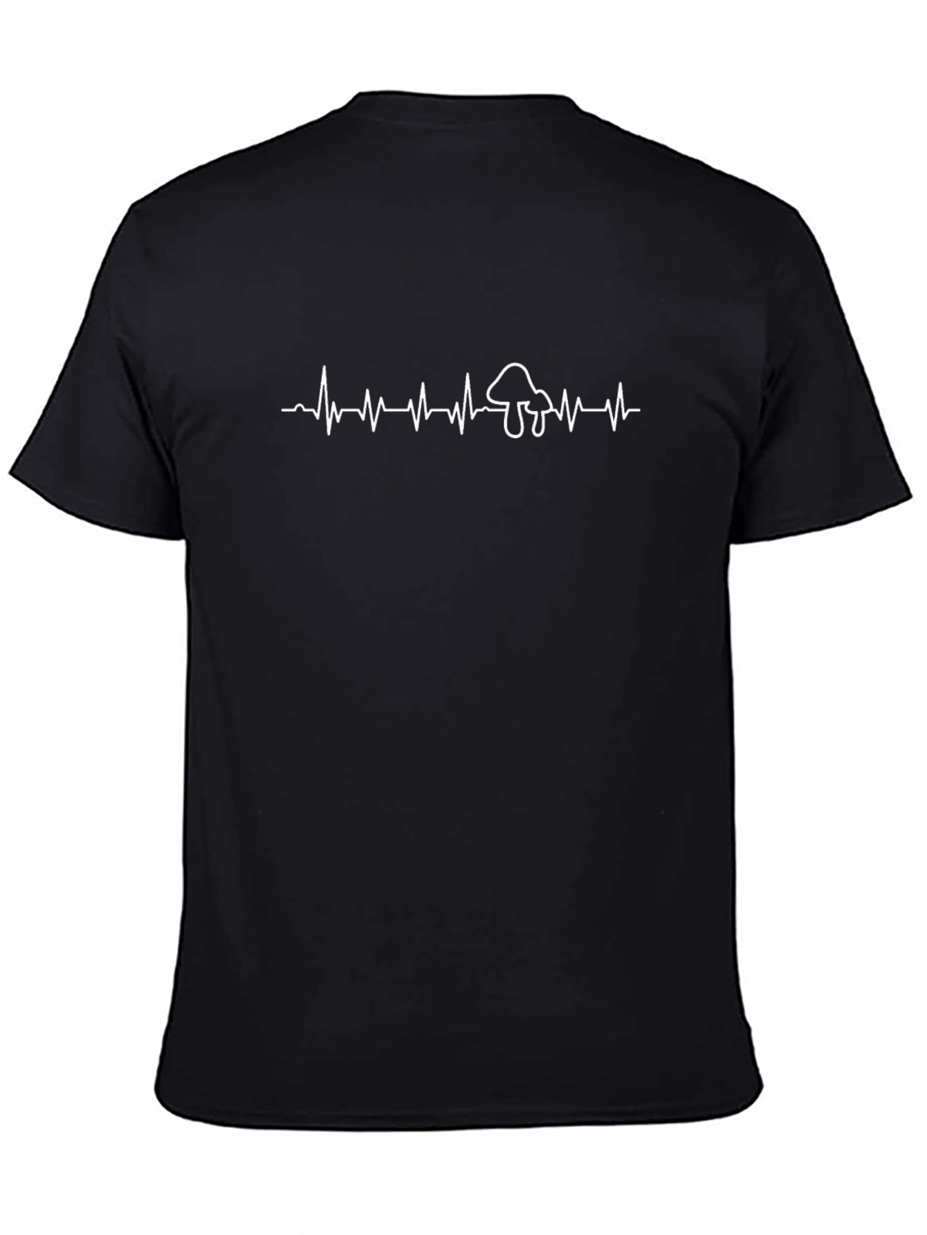 Mushroom Heartbeat Graphic Tee - Black