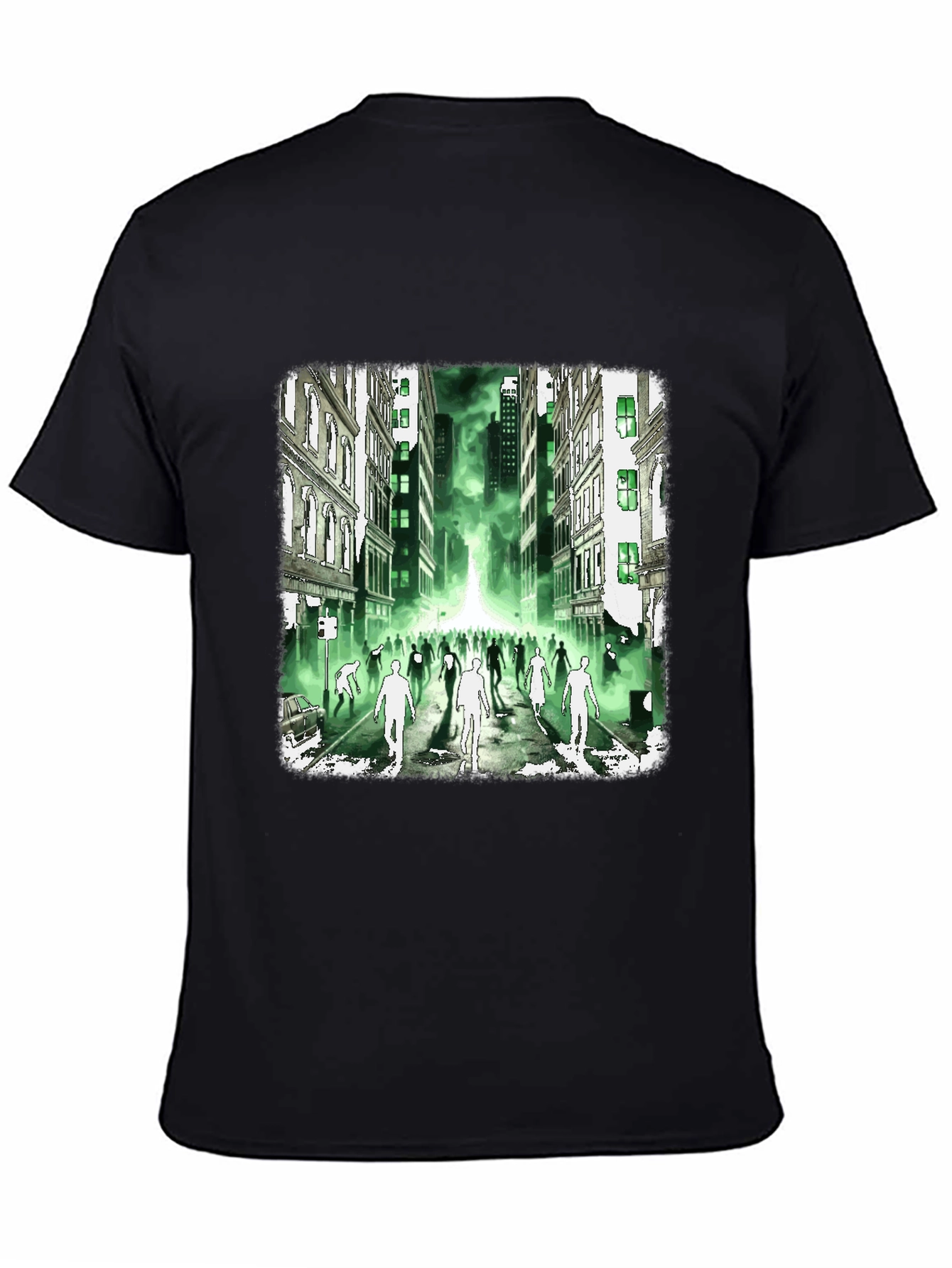 Zombie City T-Shirt - Green Glow Undead Design