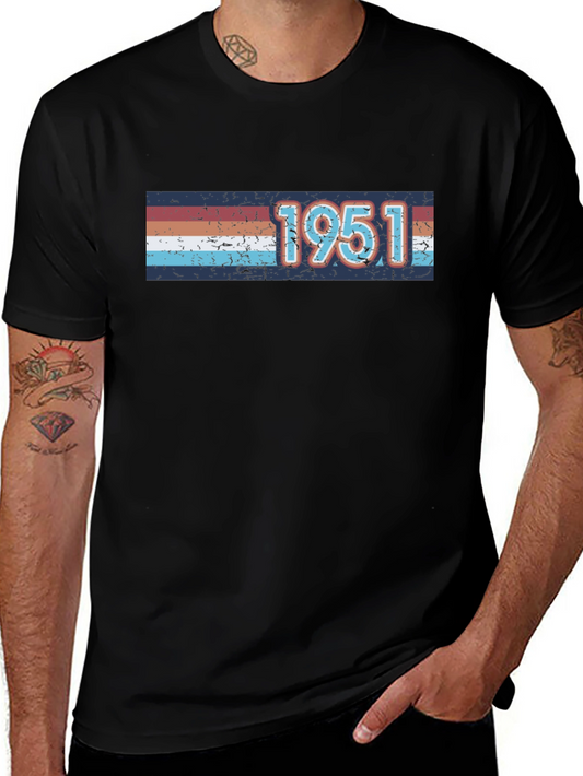 Retro 1951 Graphic Tee - Vintage Style Birthday Shirt
