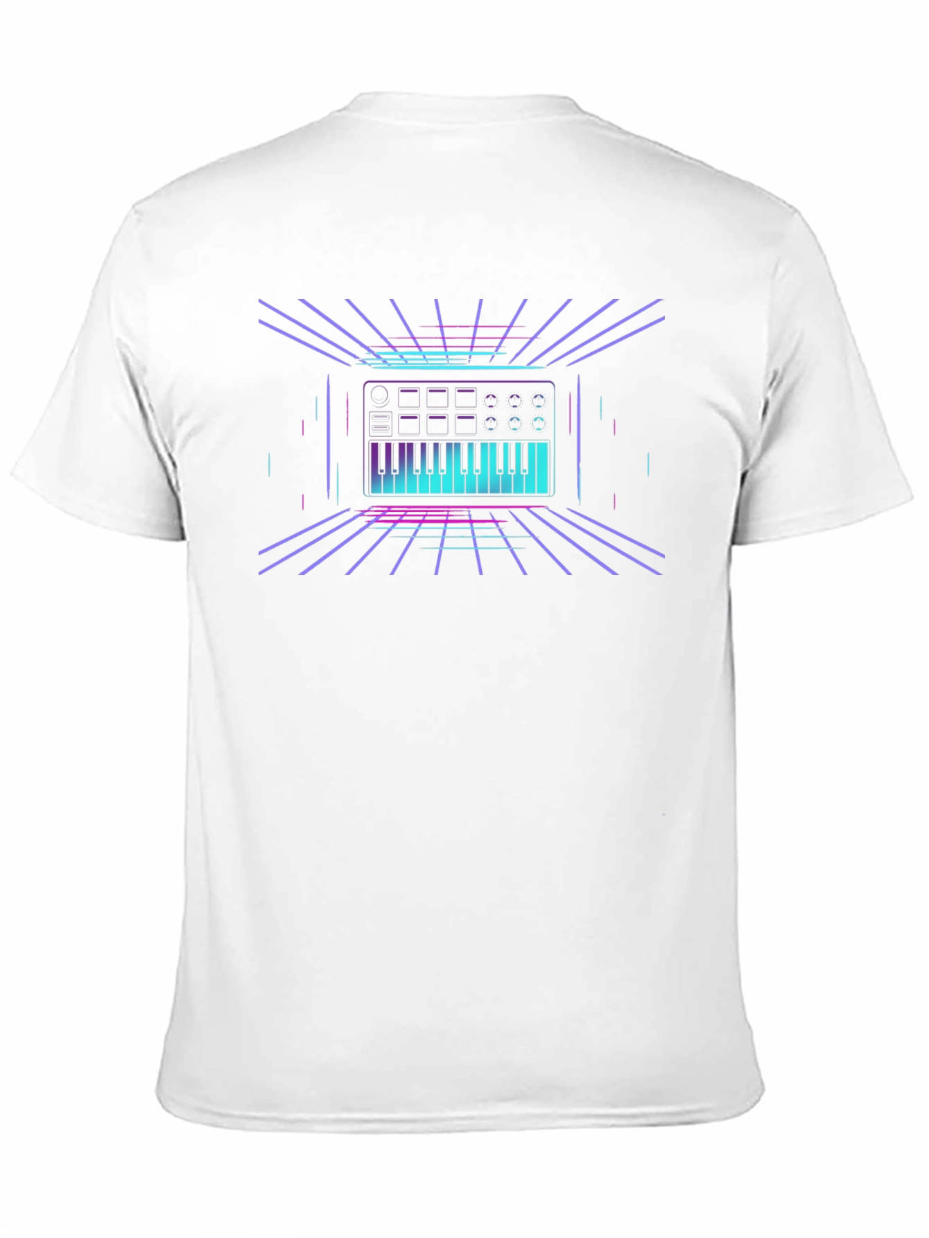 Synthwave Keyboard T-Shirt - Retro 80s Style