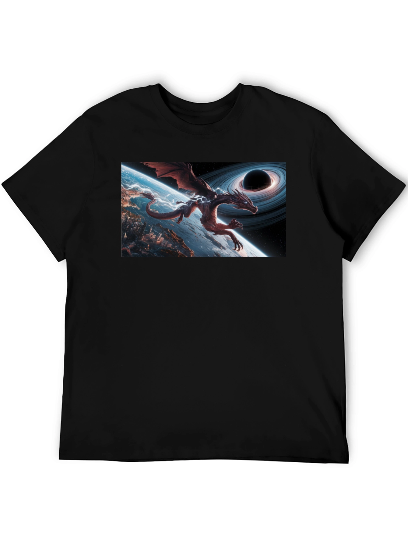 Cosmic Dragon Graphic T-Shirt
