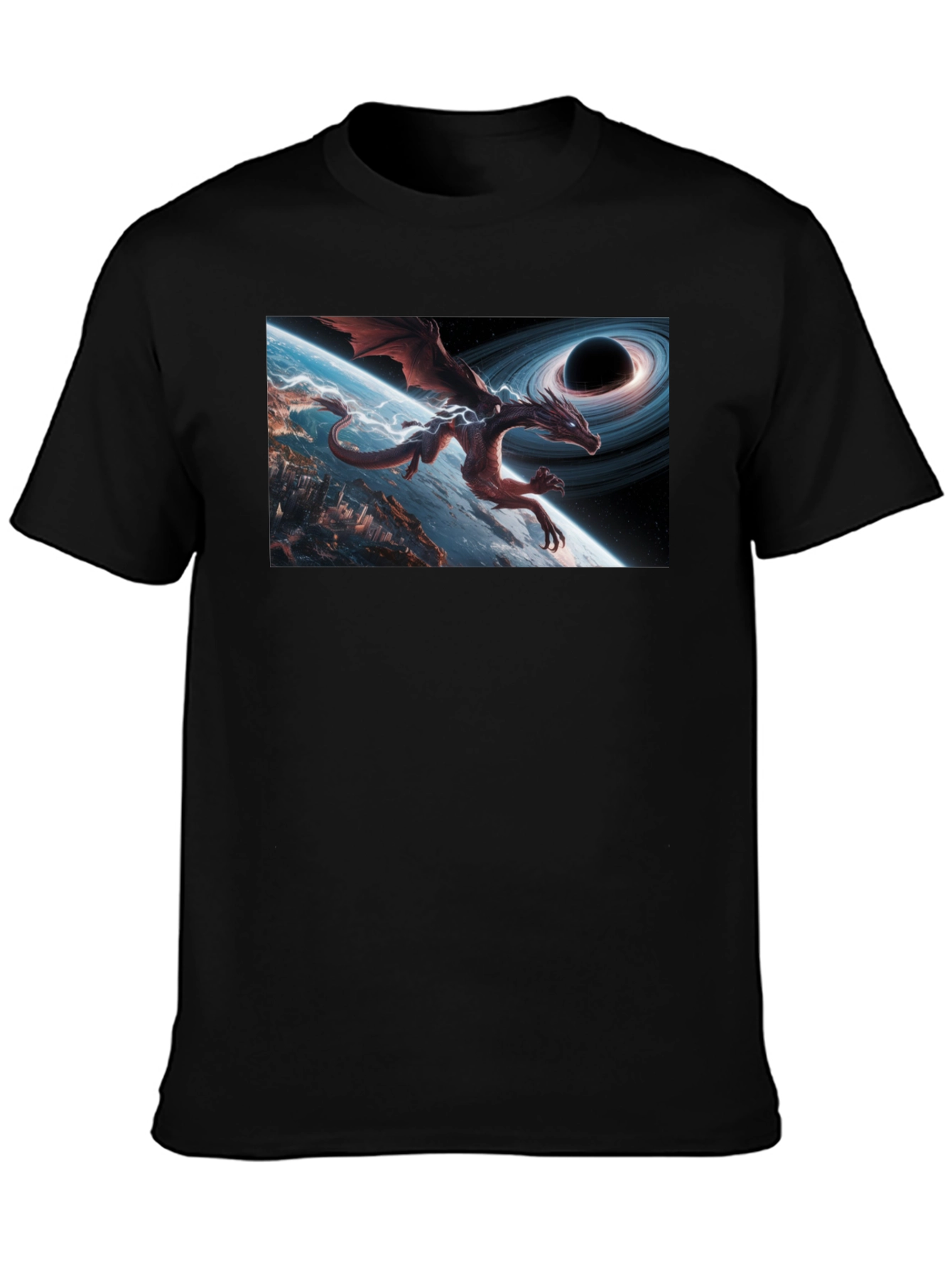 Cosmic Dragon Graphic T-Shirt