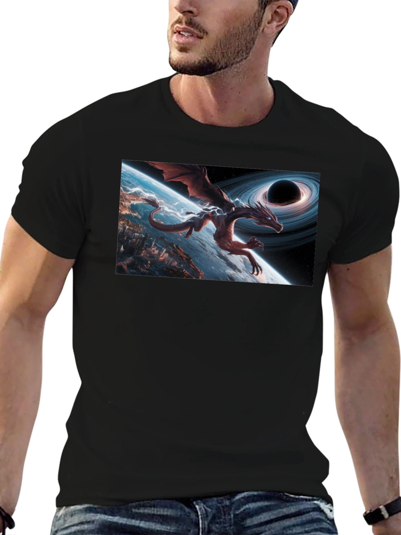 Cosmic Dragon Graphic T-Shirt