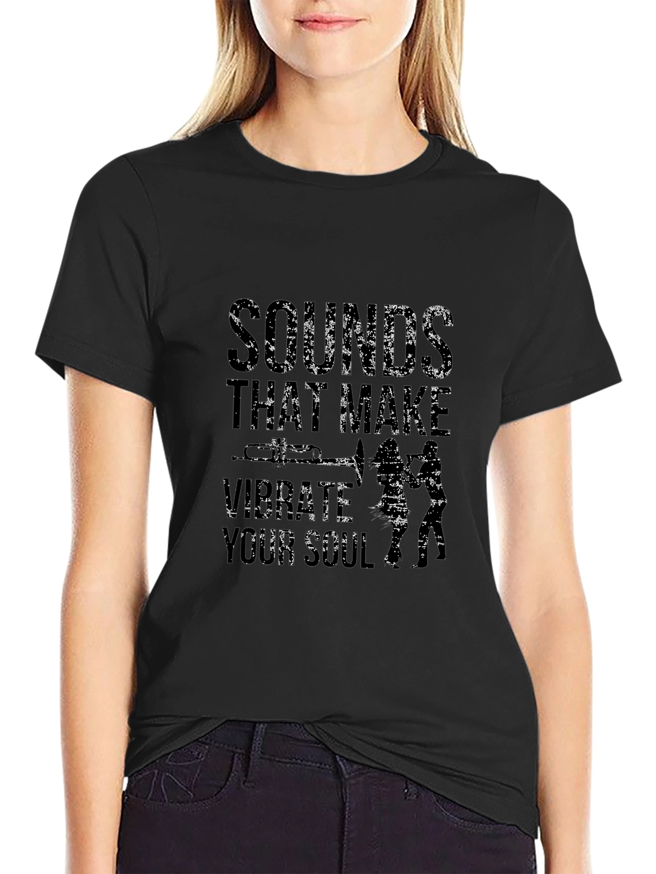 Sounds That Make Vibrate Your Soul Black Tee