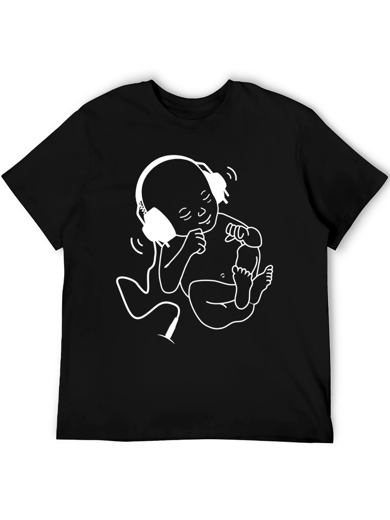 DJ Baby Graphic Tee - Black Cotton T-Shirt