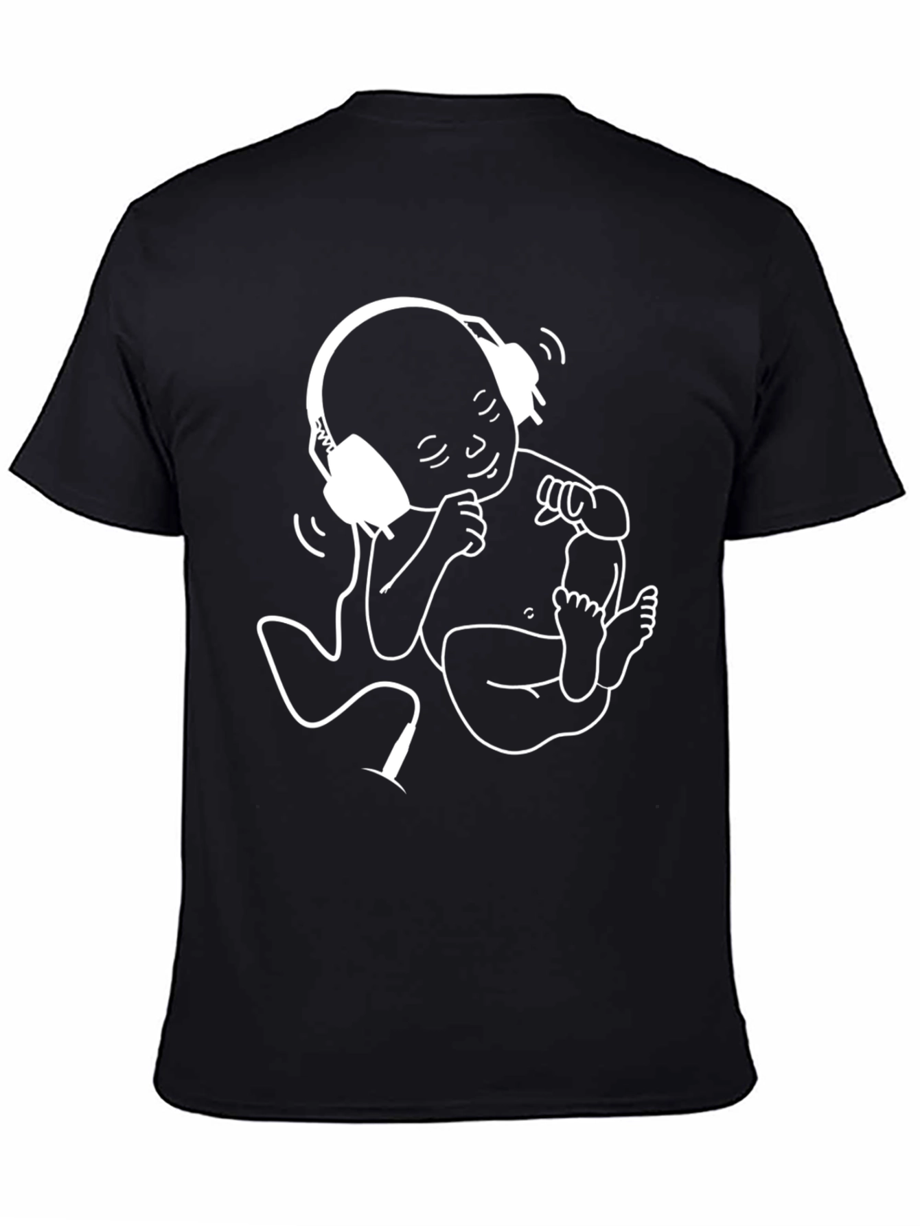 DJ Baby Graphic Tee - Black Cotton T-Shirt