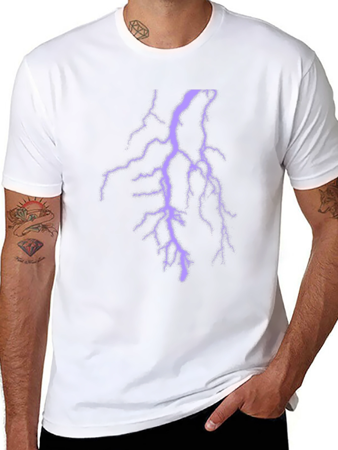 Black Lightning Bolt T-Shirt - Electric Style