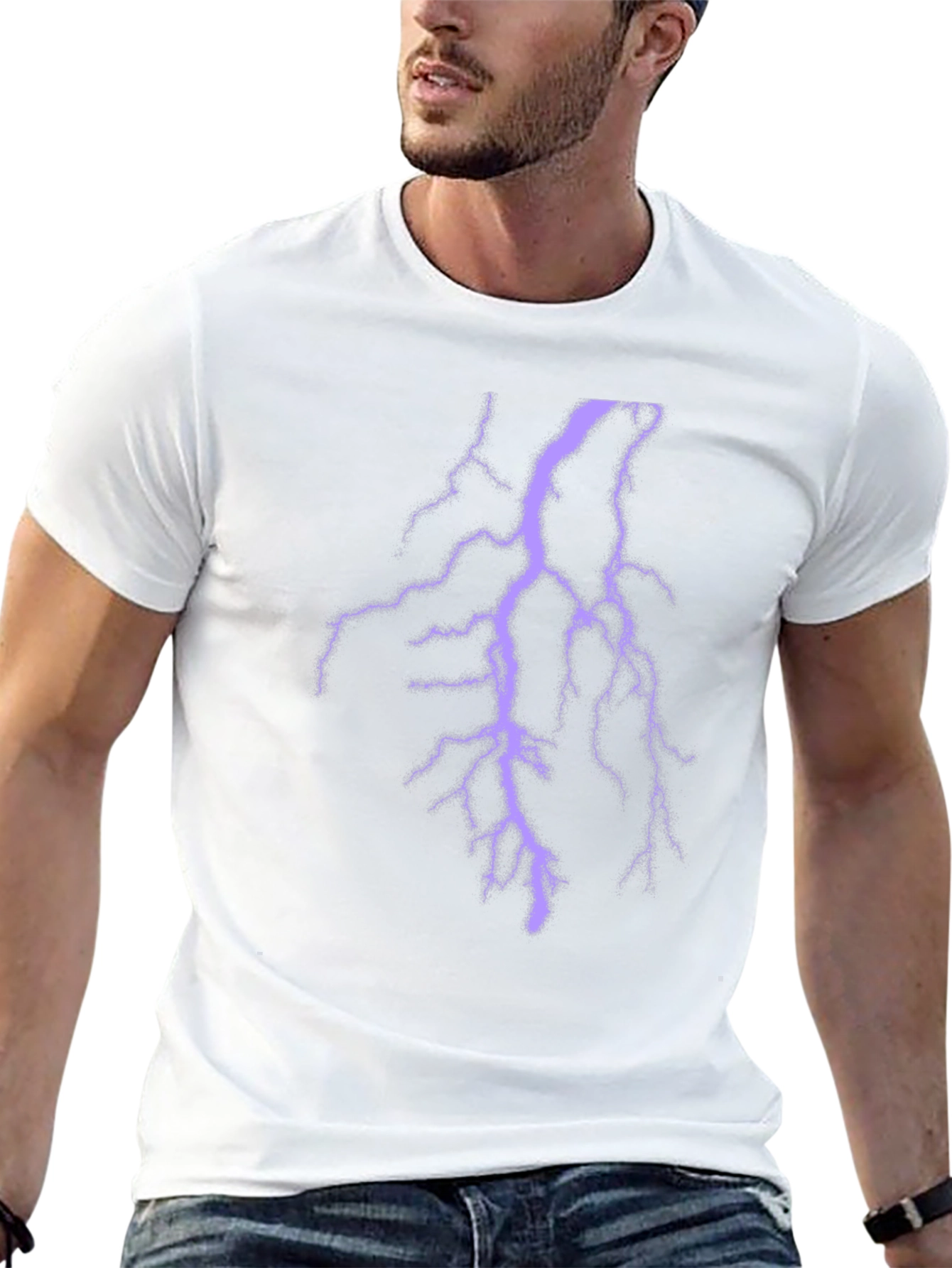 Black Lightning Bolt T-Shirt - Electric Style