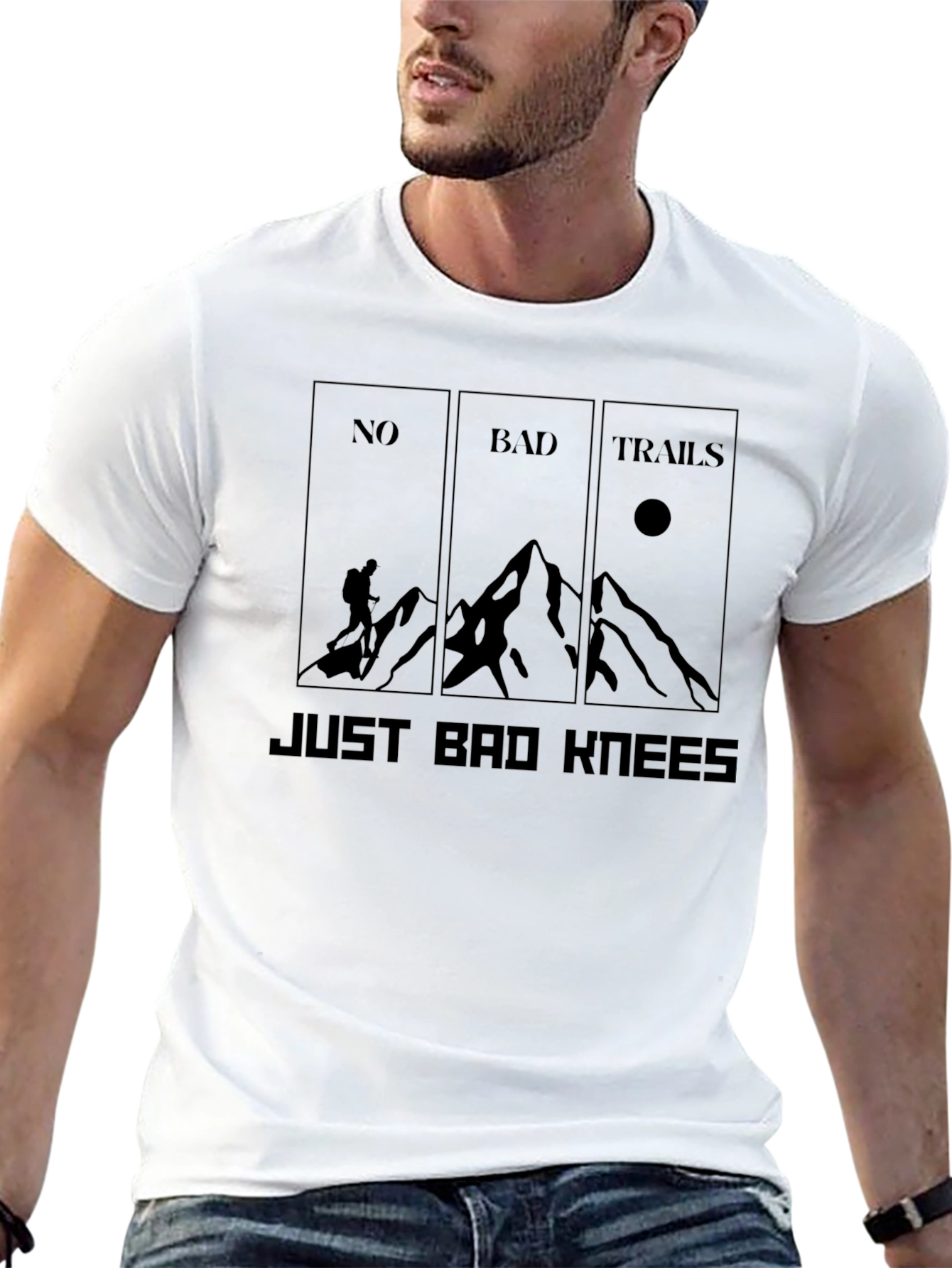 No Bad Trails Just Bad Knees Graphic Tee