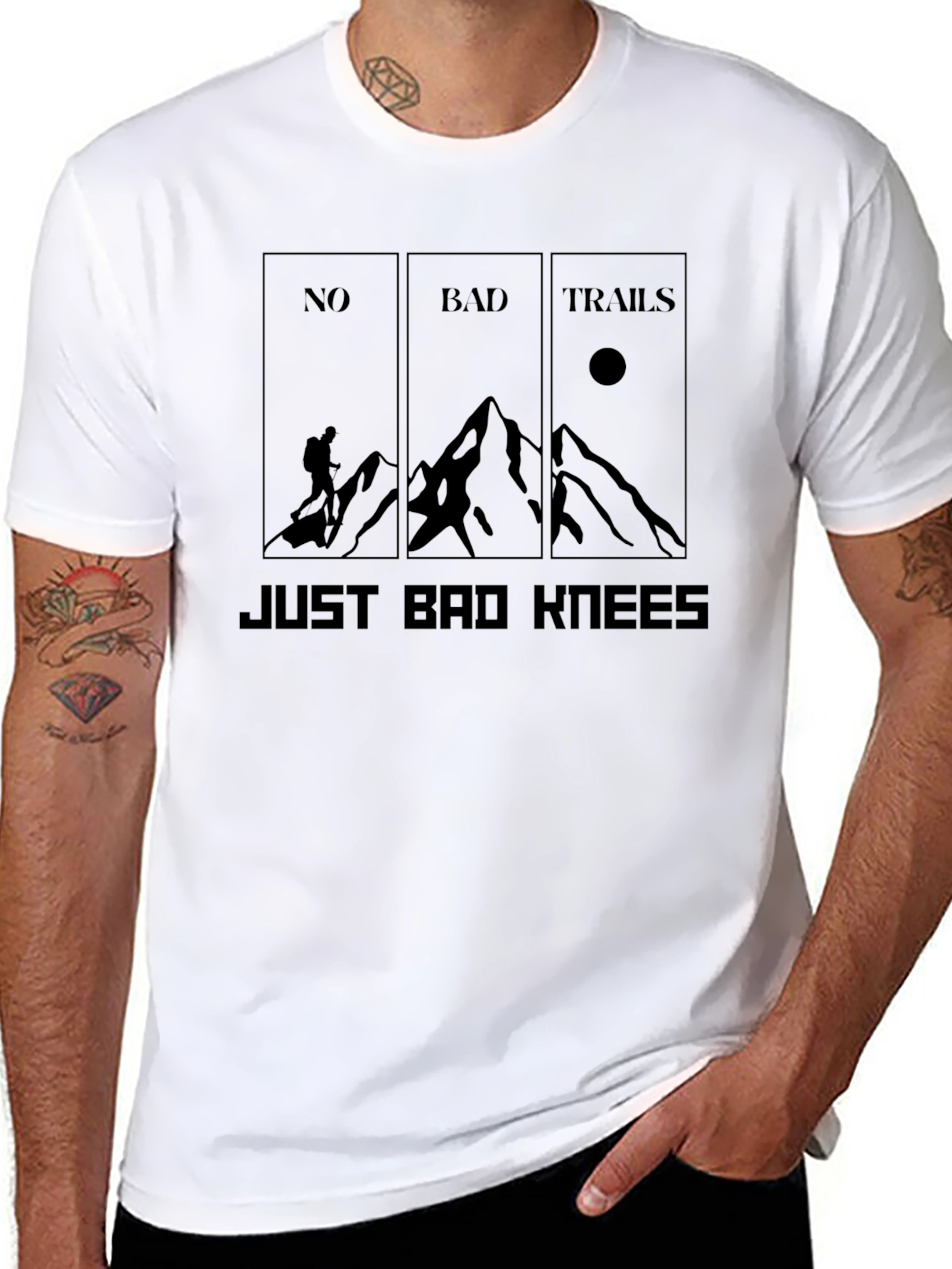 No Bad Trails Just Bad Knees Graphic Tee