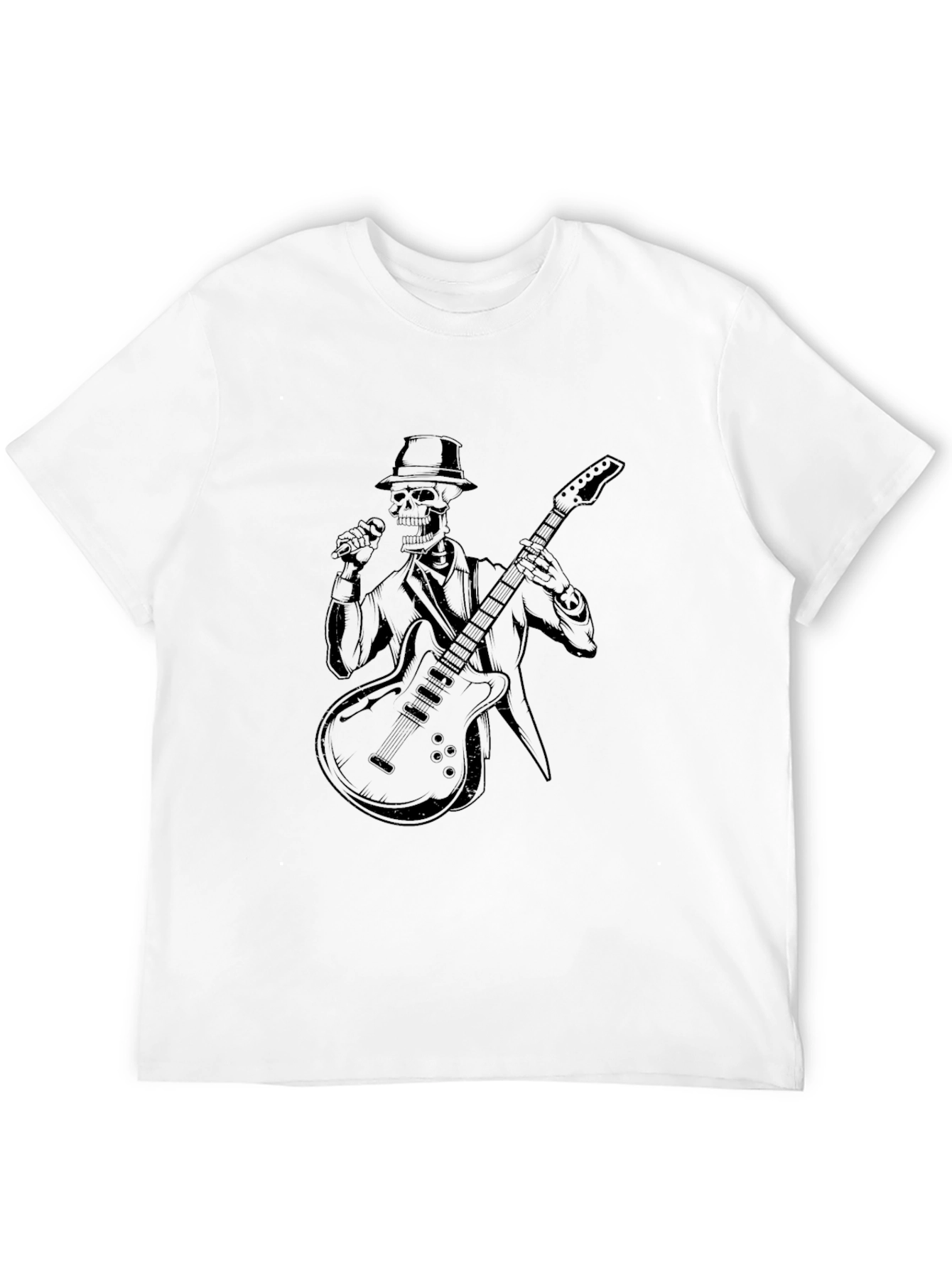 Skeleton Guitarist Graphic Black T-Shirt