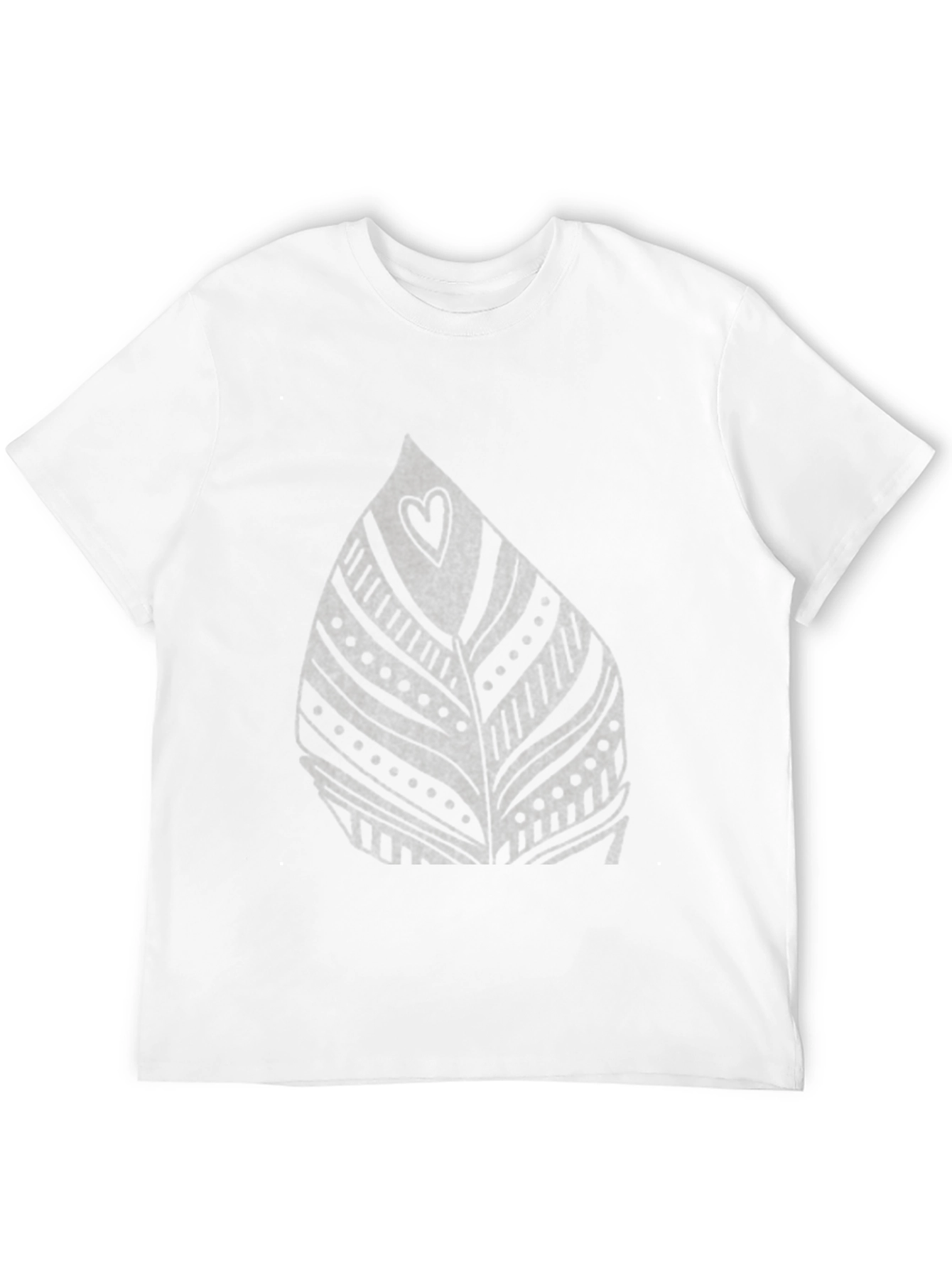 Leaf Heart Graphic Black T-Shirt