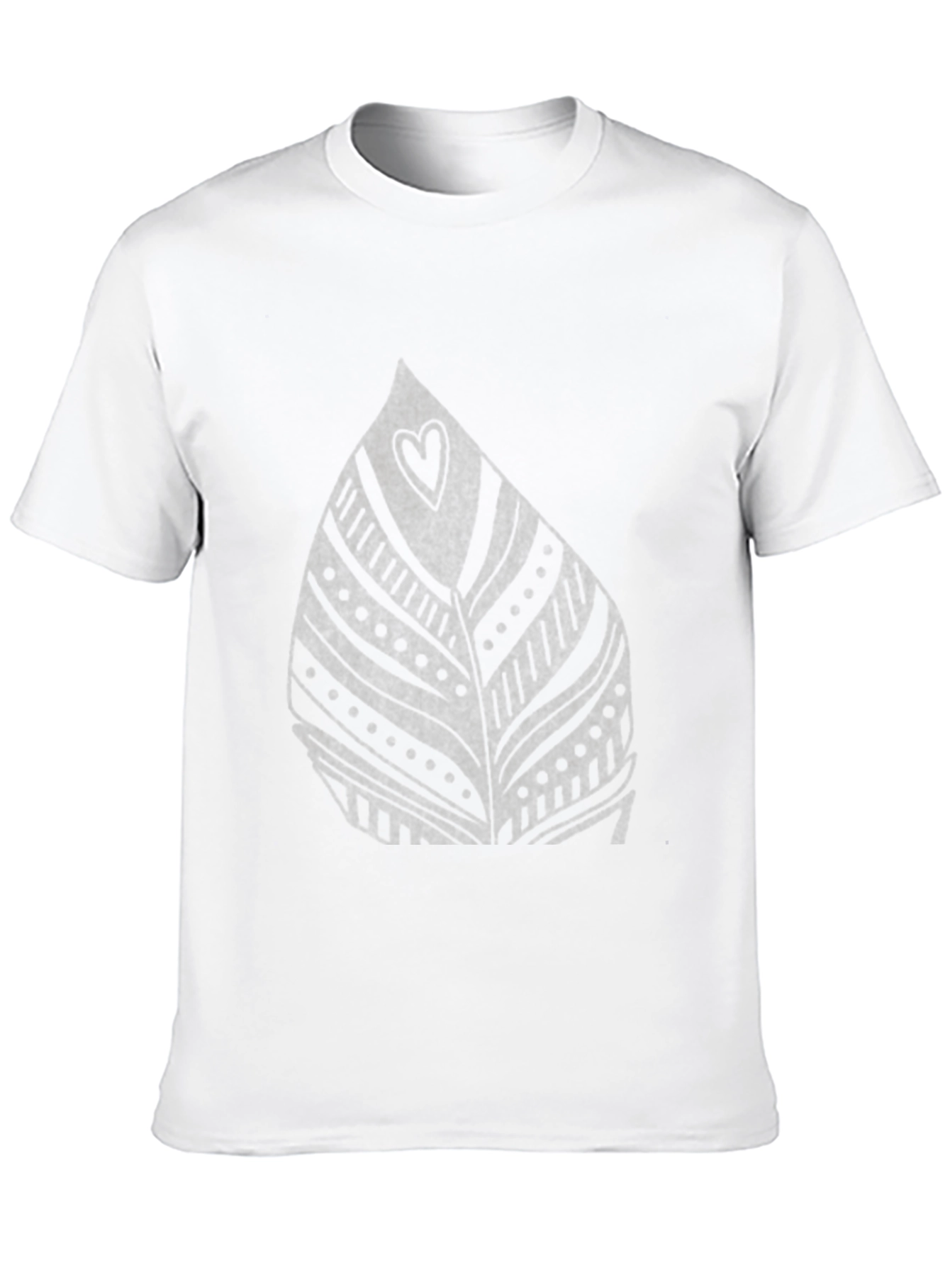 Leaf Heart Graphic Black T-Shirt