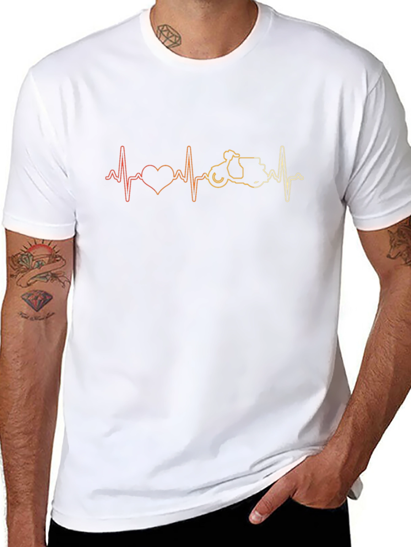 Scooter Heartbeat T-Shirt - Ride with Passion