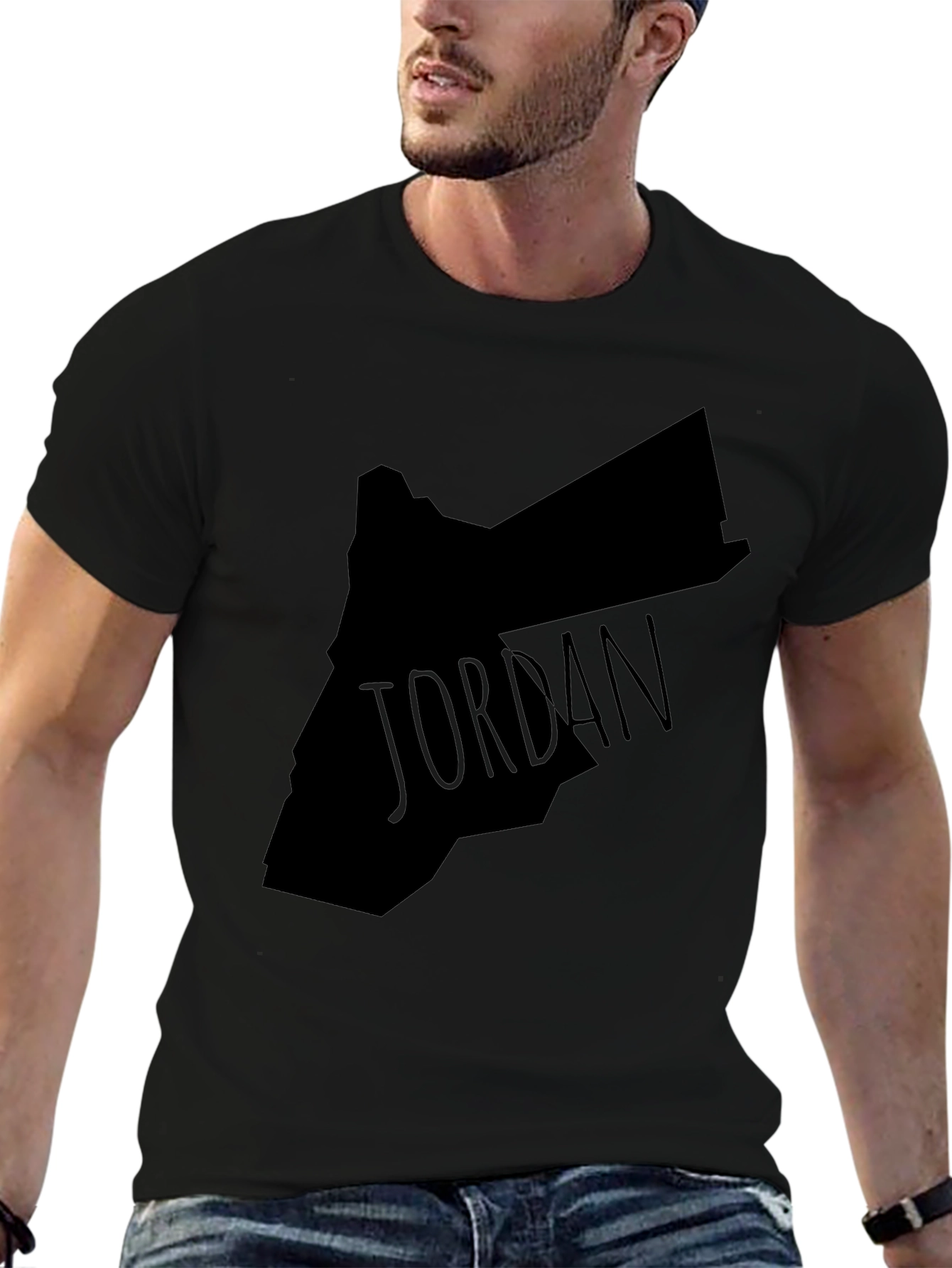 Jordan Country Outline Graphic Black T-Shirt