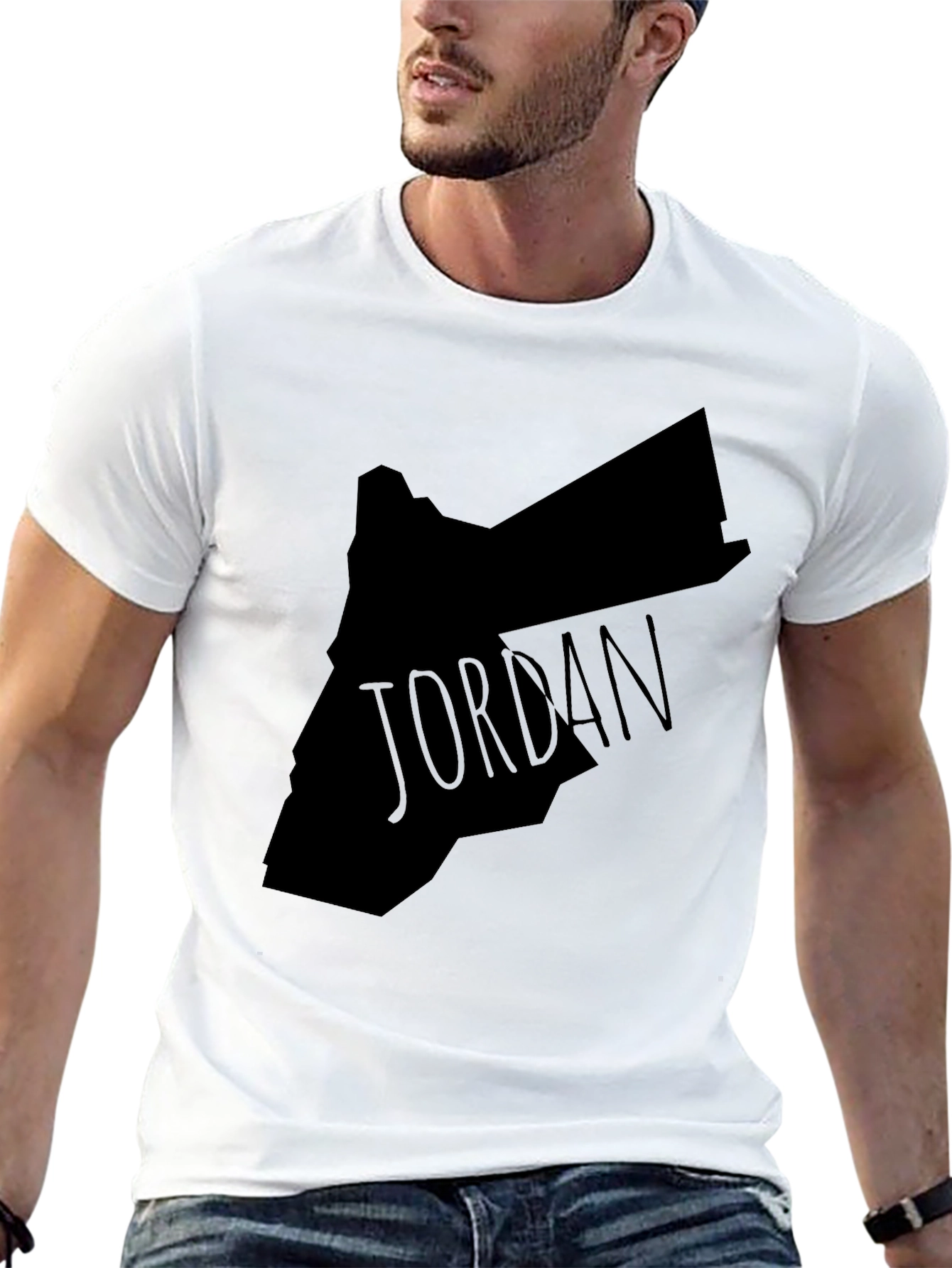 Jordan Country Outline Graphic Black T-Shirt