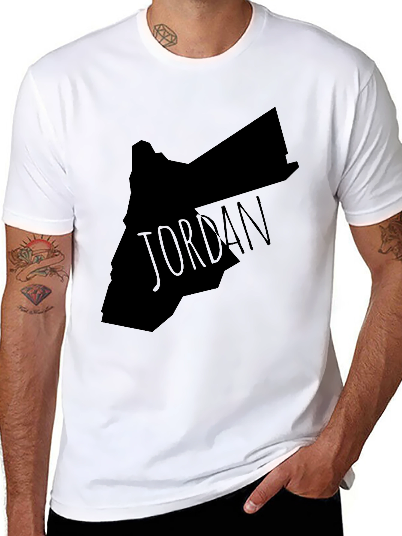 Jordan Country Outline Graphic Black T-Shirt