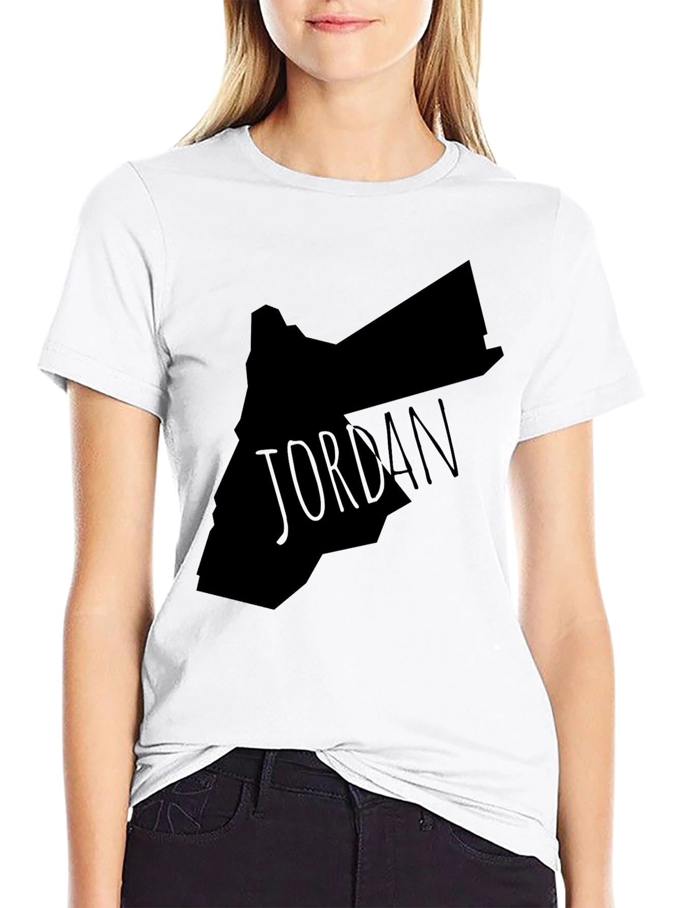 Jordan Country Outline Graphic Black T-Shirt