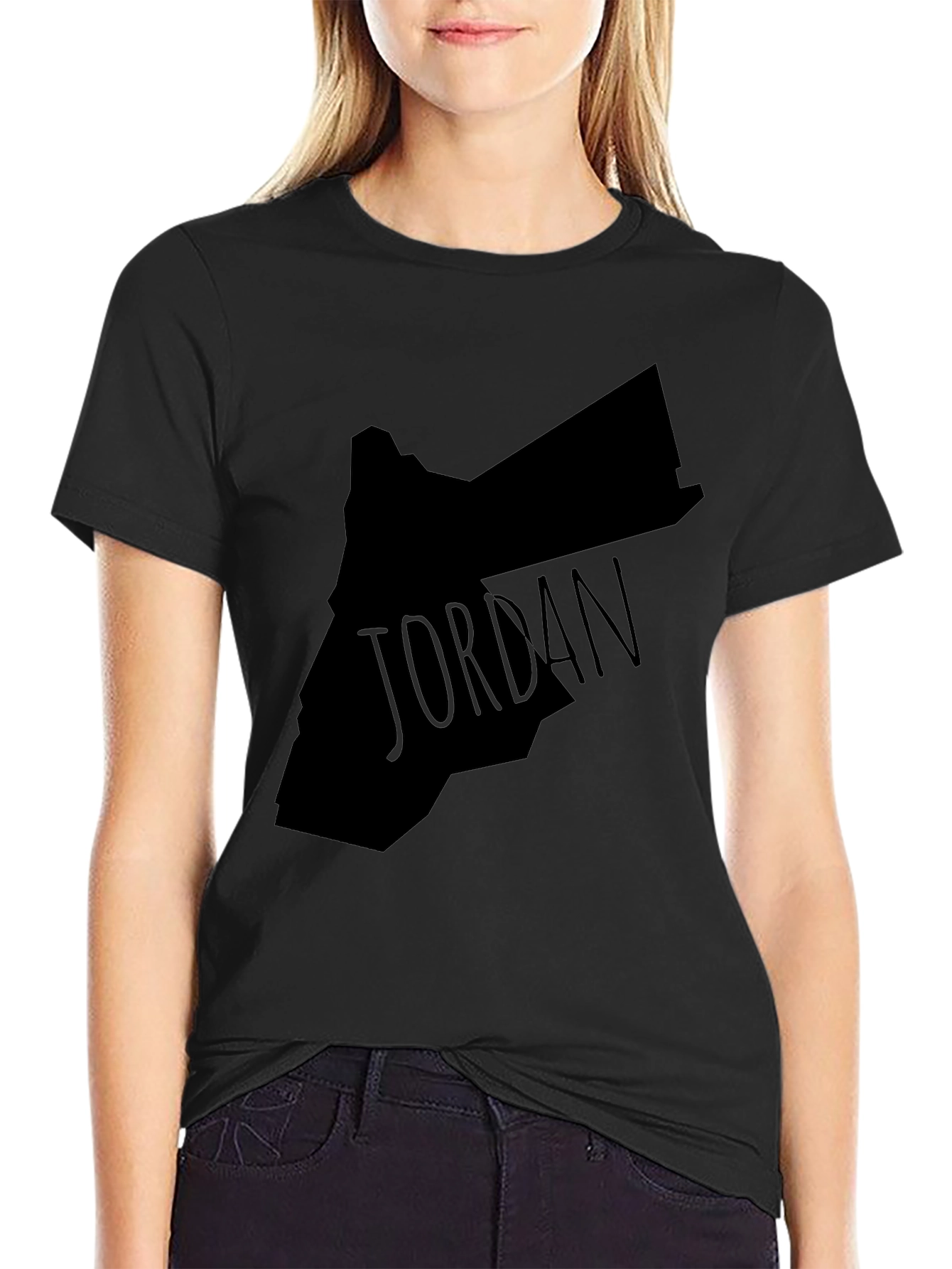 Jordan Country Outline Graphic Black T-Shirt
