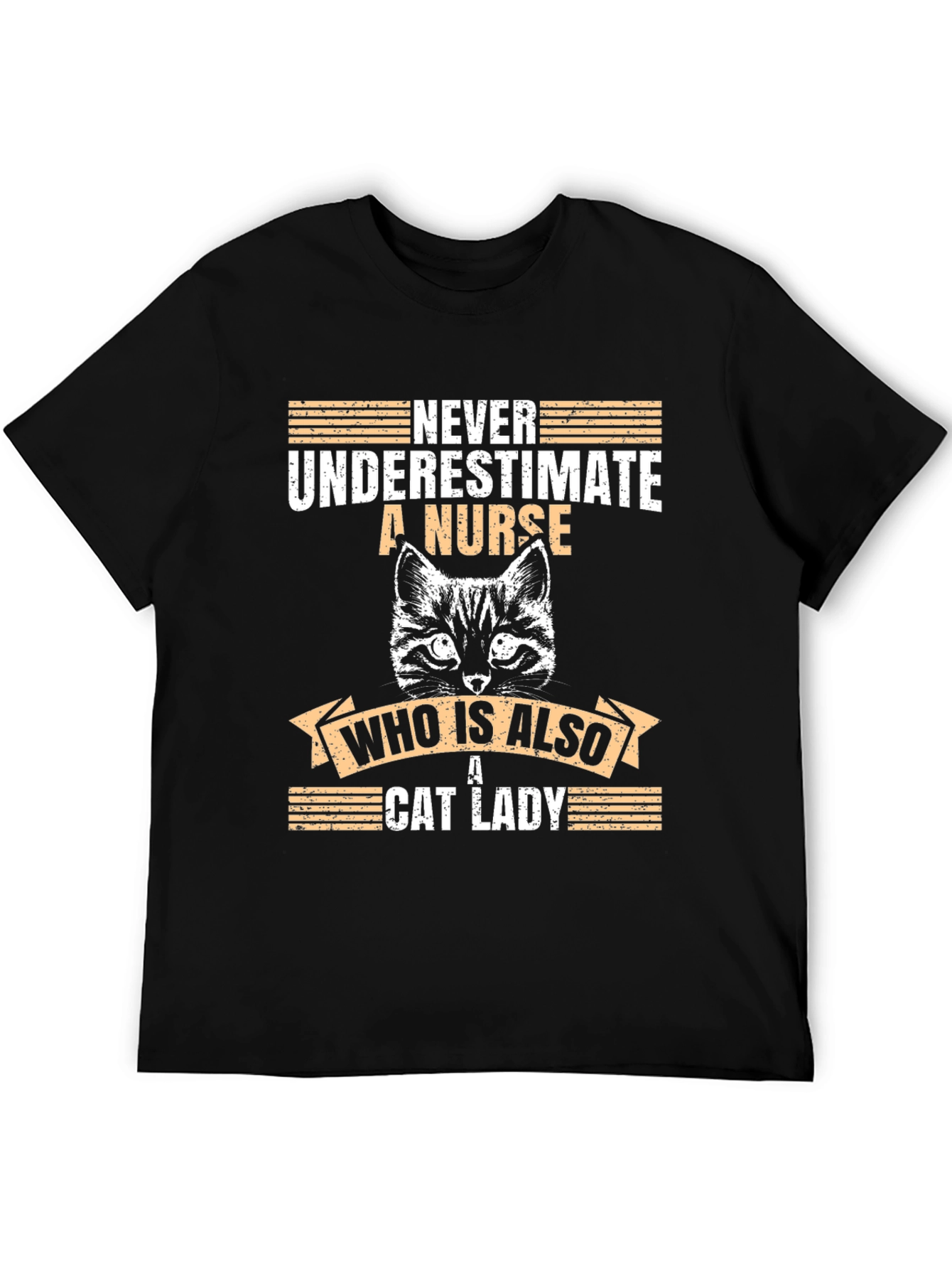Never Underestimate a Nurse Cat Lady T-Shirt