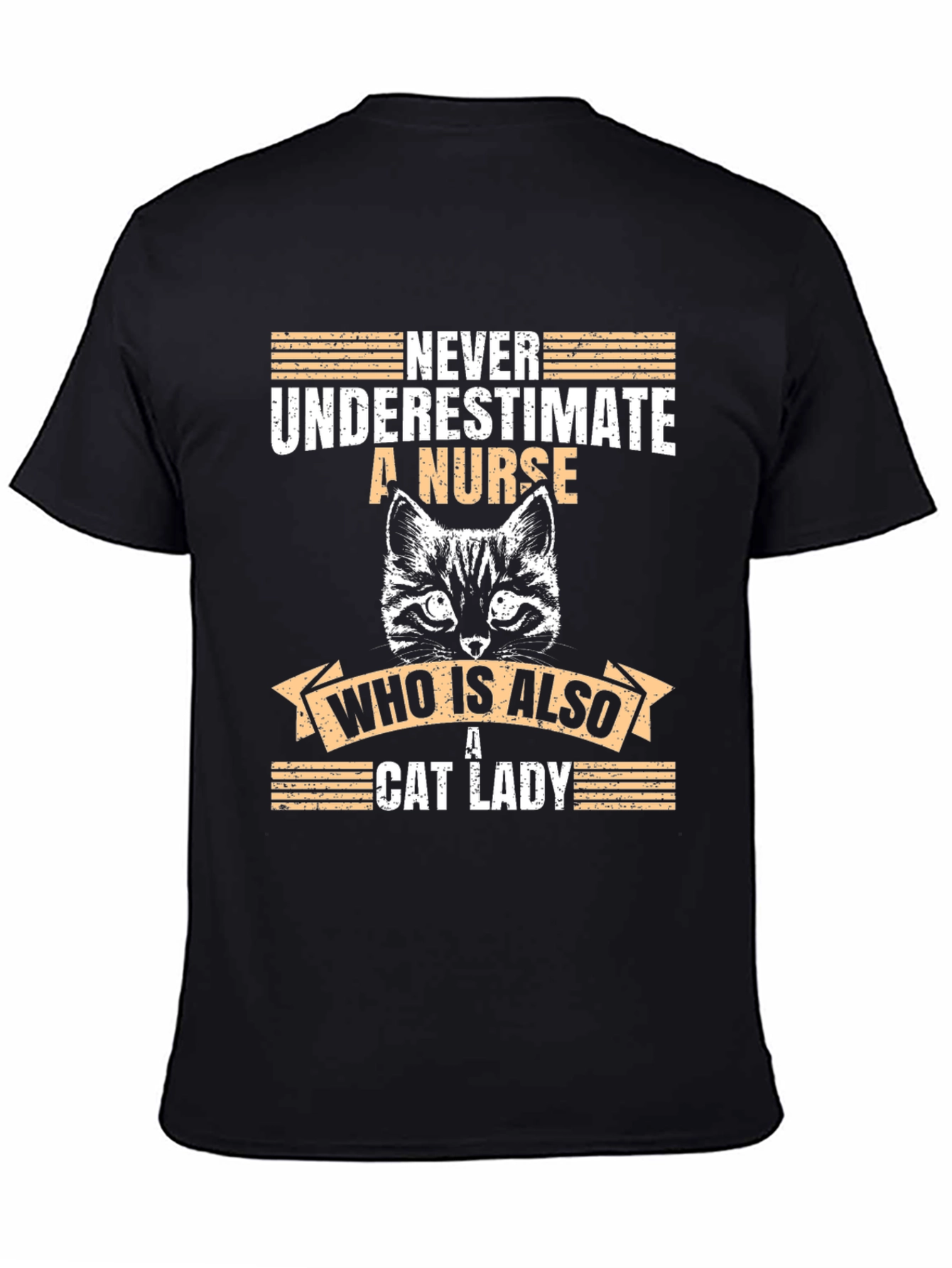 Never Underestimate a Nurse Cat Lady T-Shirt