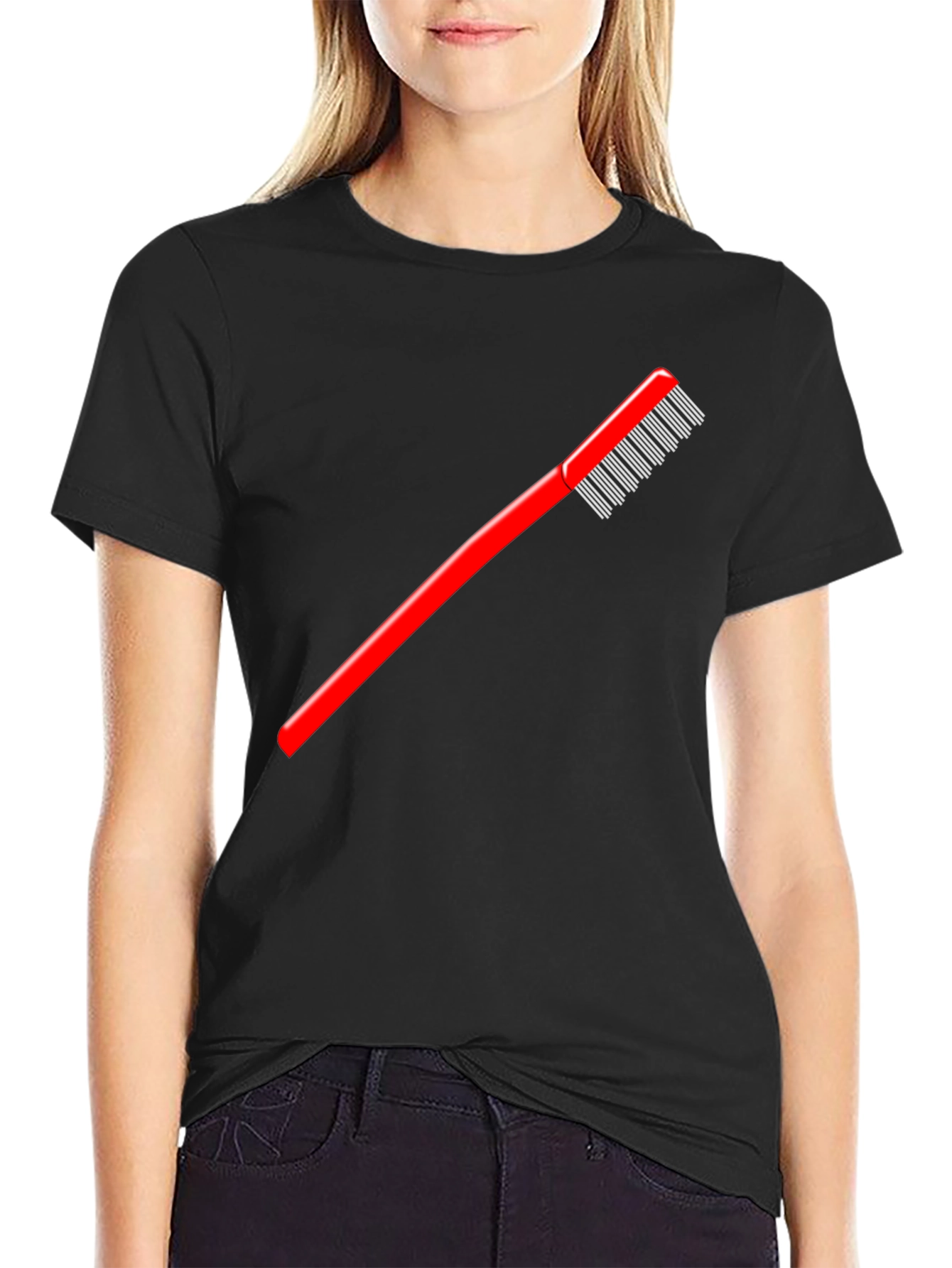 Red Comb Graphic Tee - Stylish & Unique
