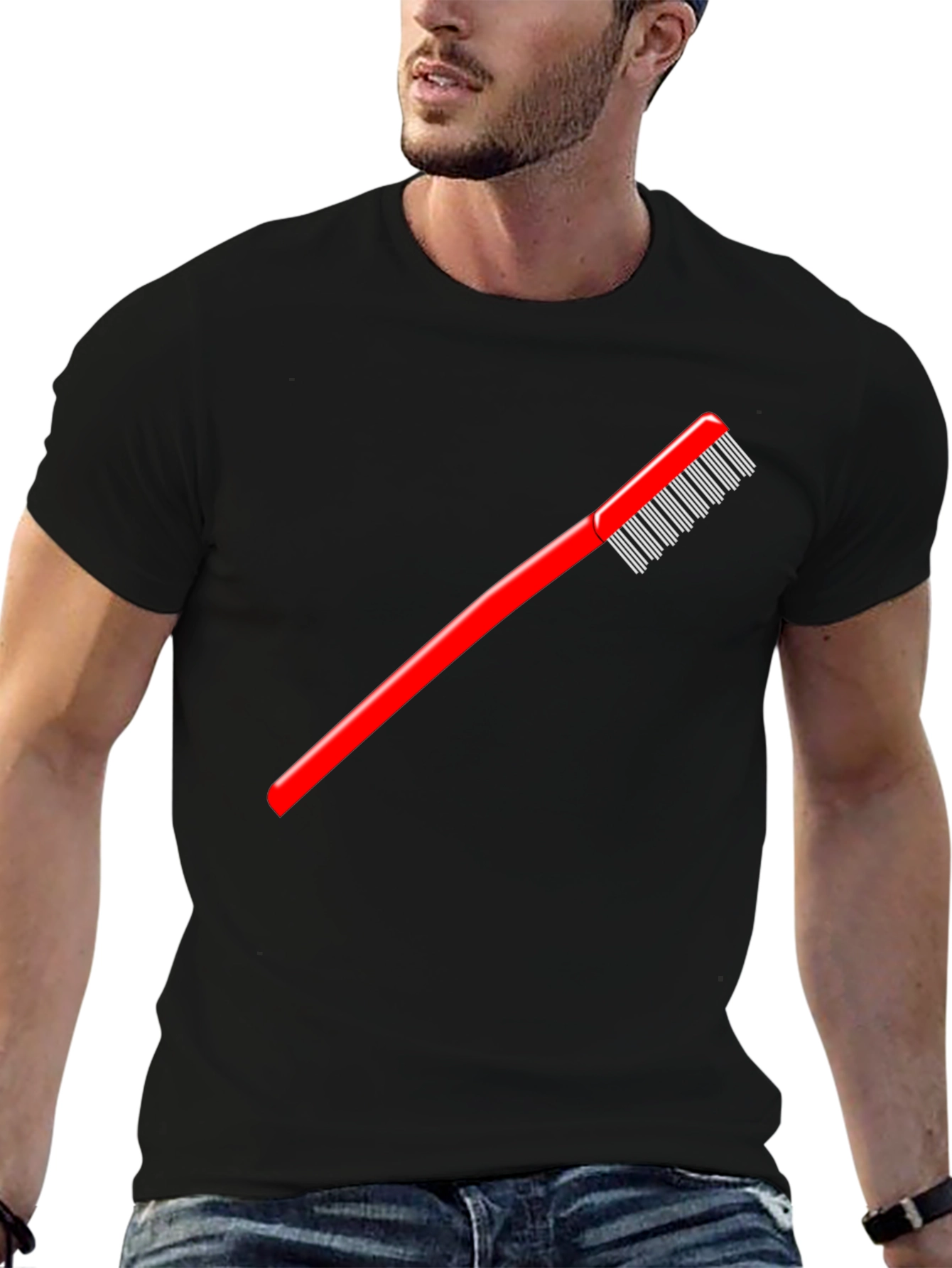 Red Comb Graphic Tee - Stylish & Unique
