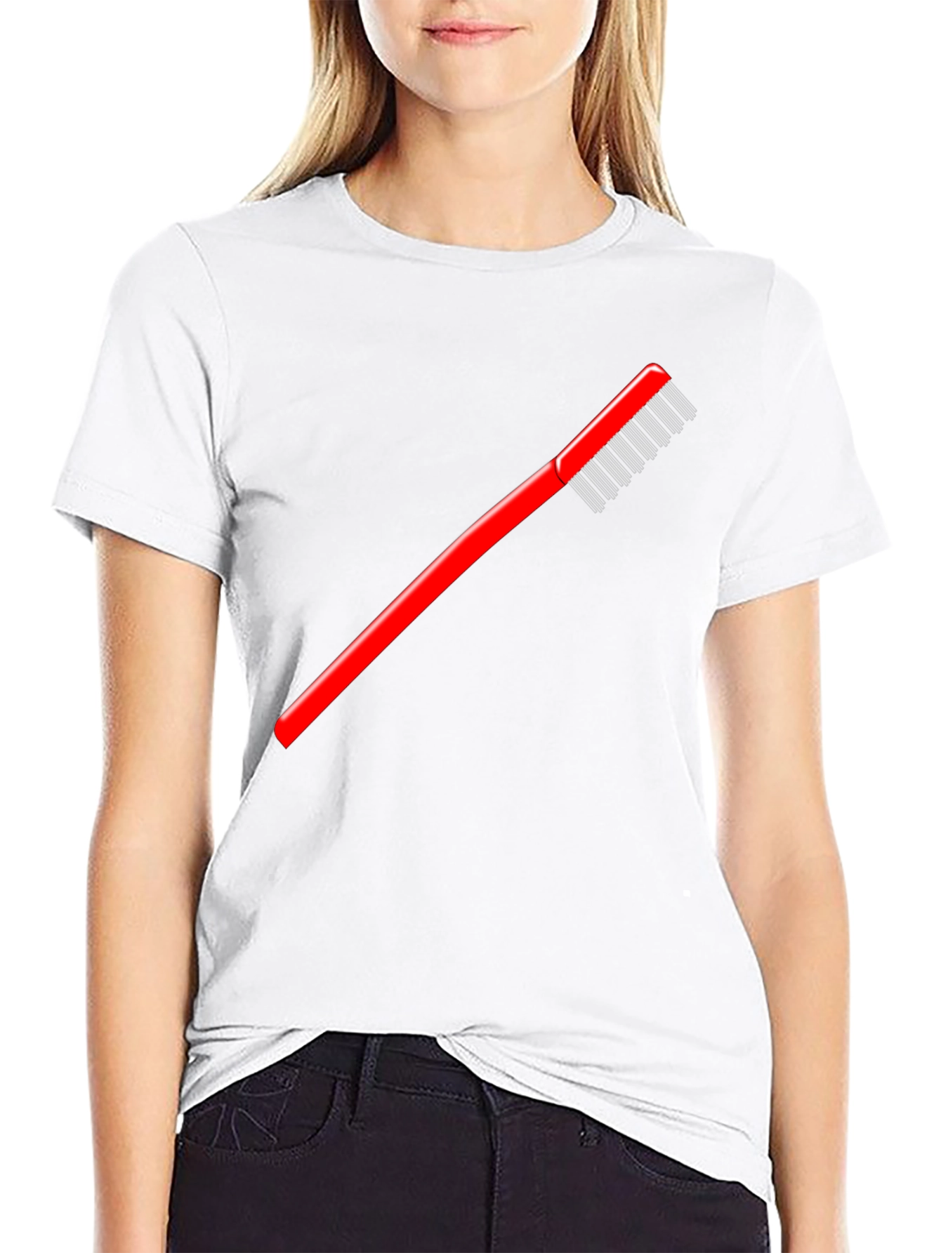 Red Comb Graphic Tee - Stylish & Unique