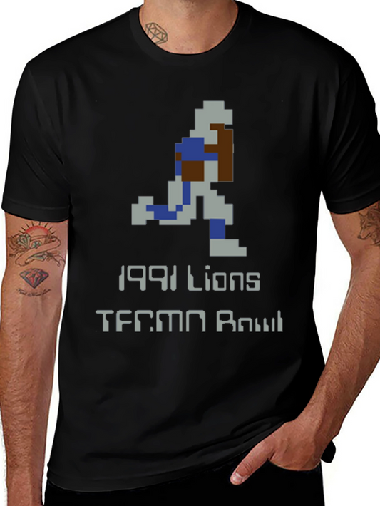 Retro 1991 Lions Tecmo Bowl T-Shirt