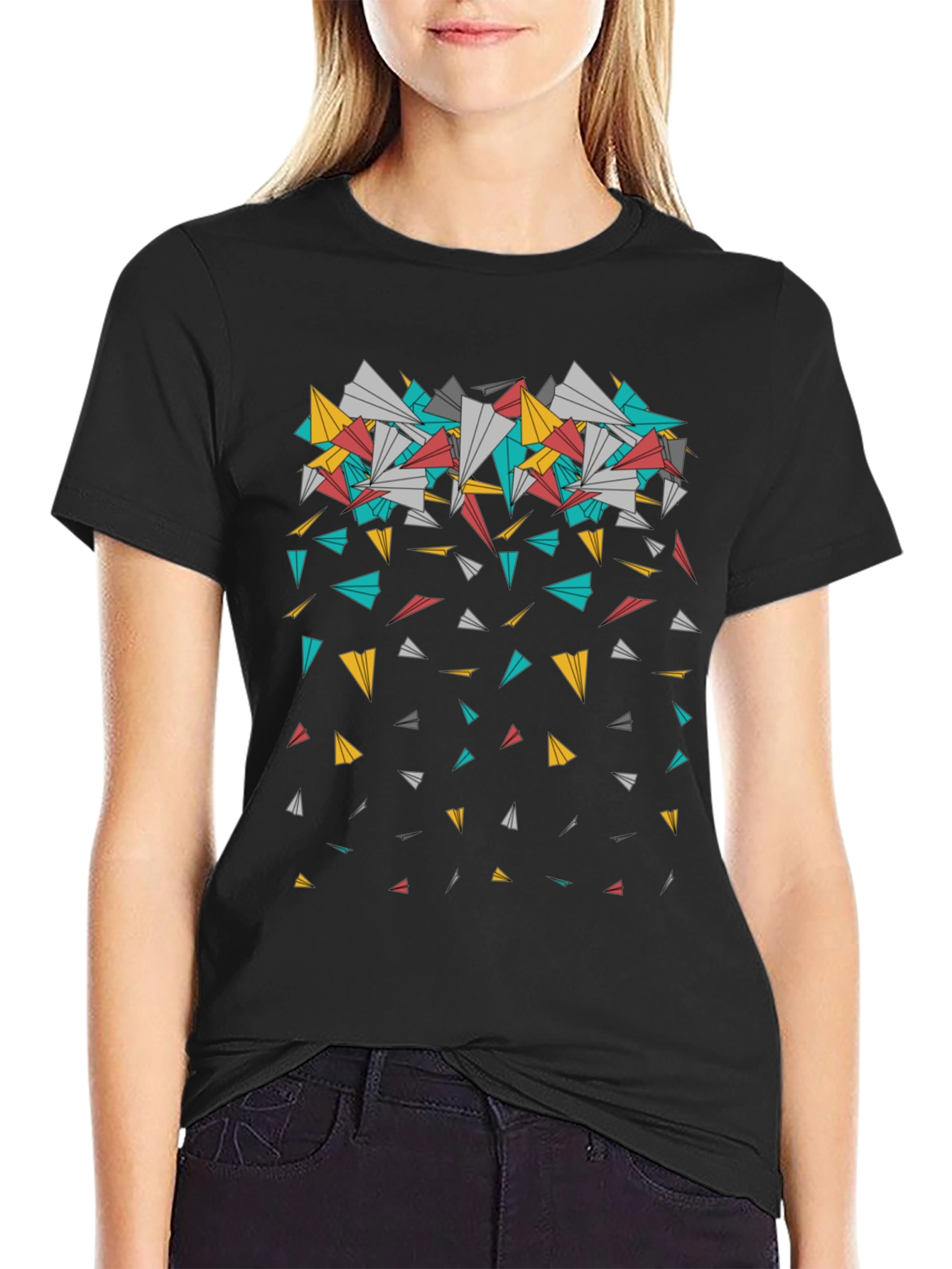 Paper Airplane Cascade Graphic Tee