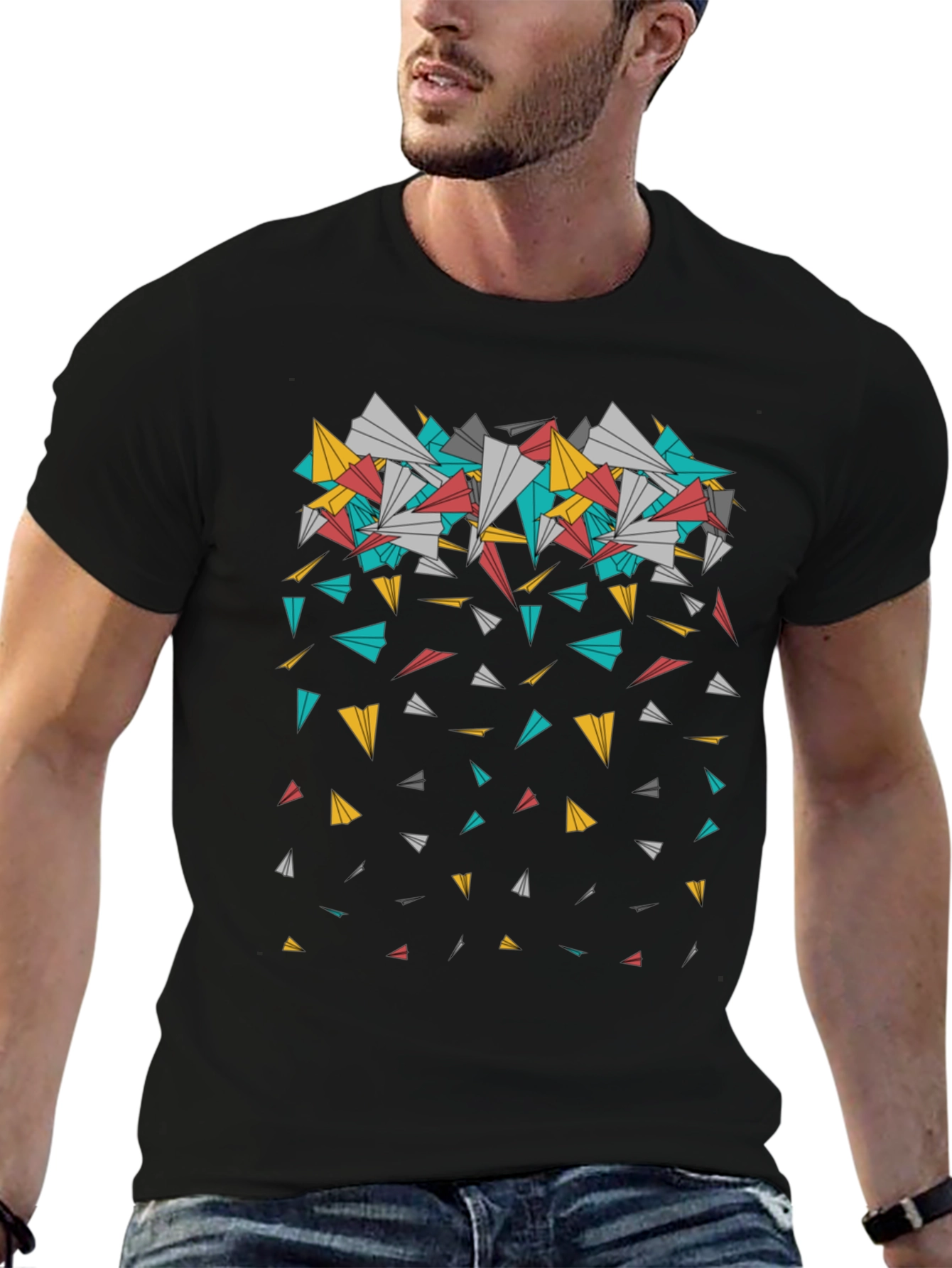 Paper Airplane Cascade Graphic Tee