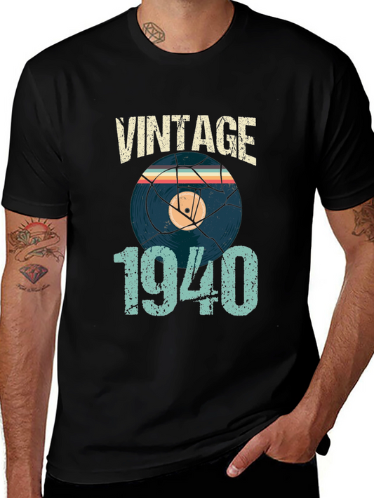 Vintage 1940 Record Graphic T-Shirt