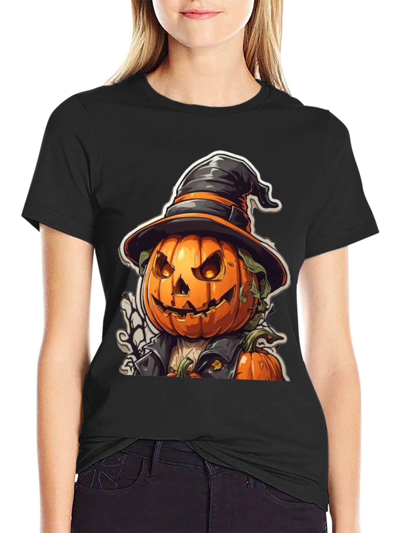 Halloween Pumpkin Head T-Shirt