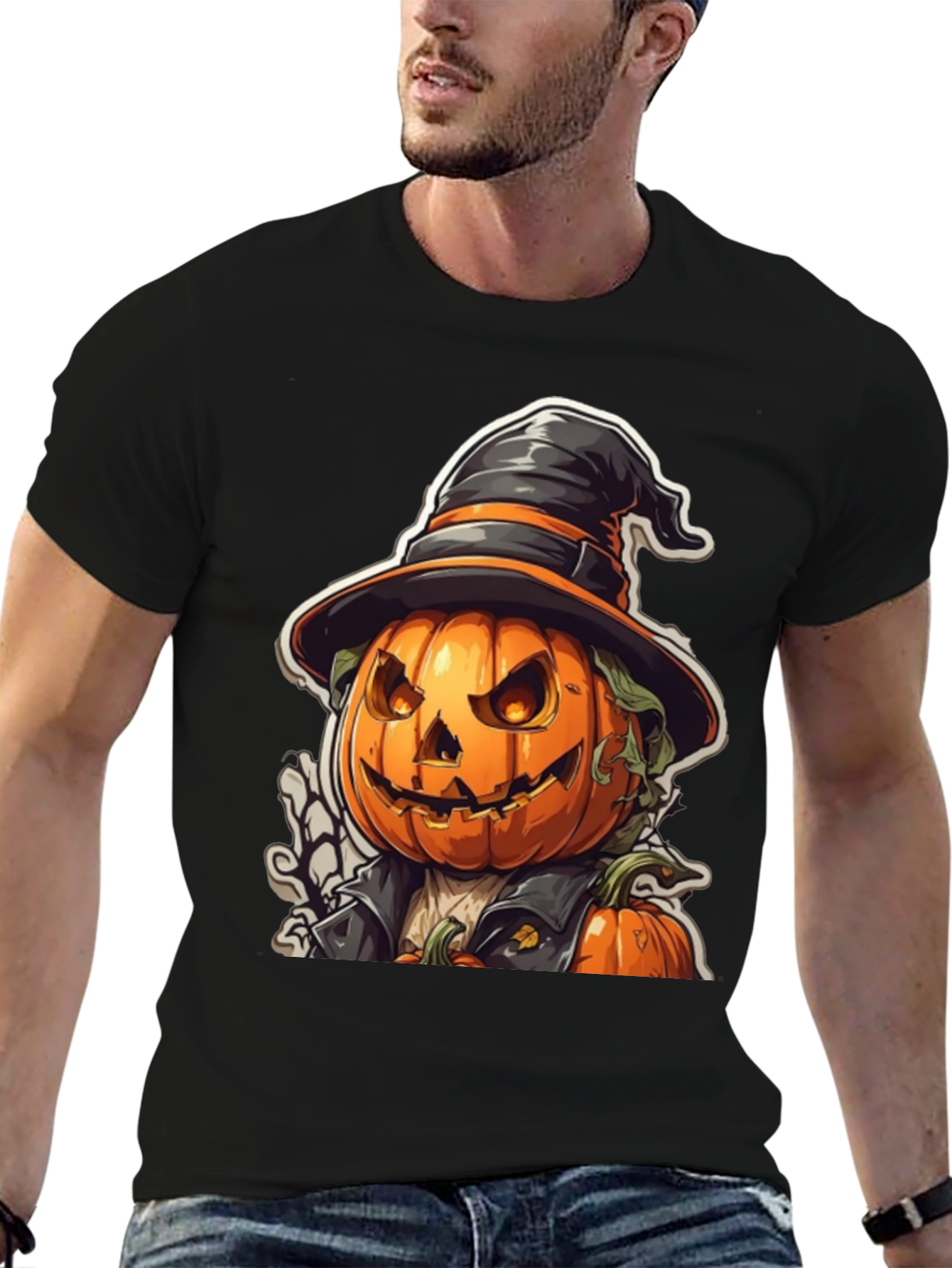 Halloween Pumpkin Head T-Shirt