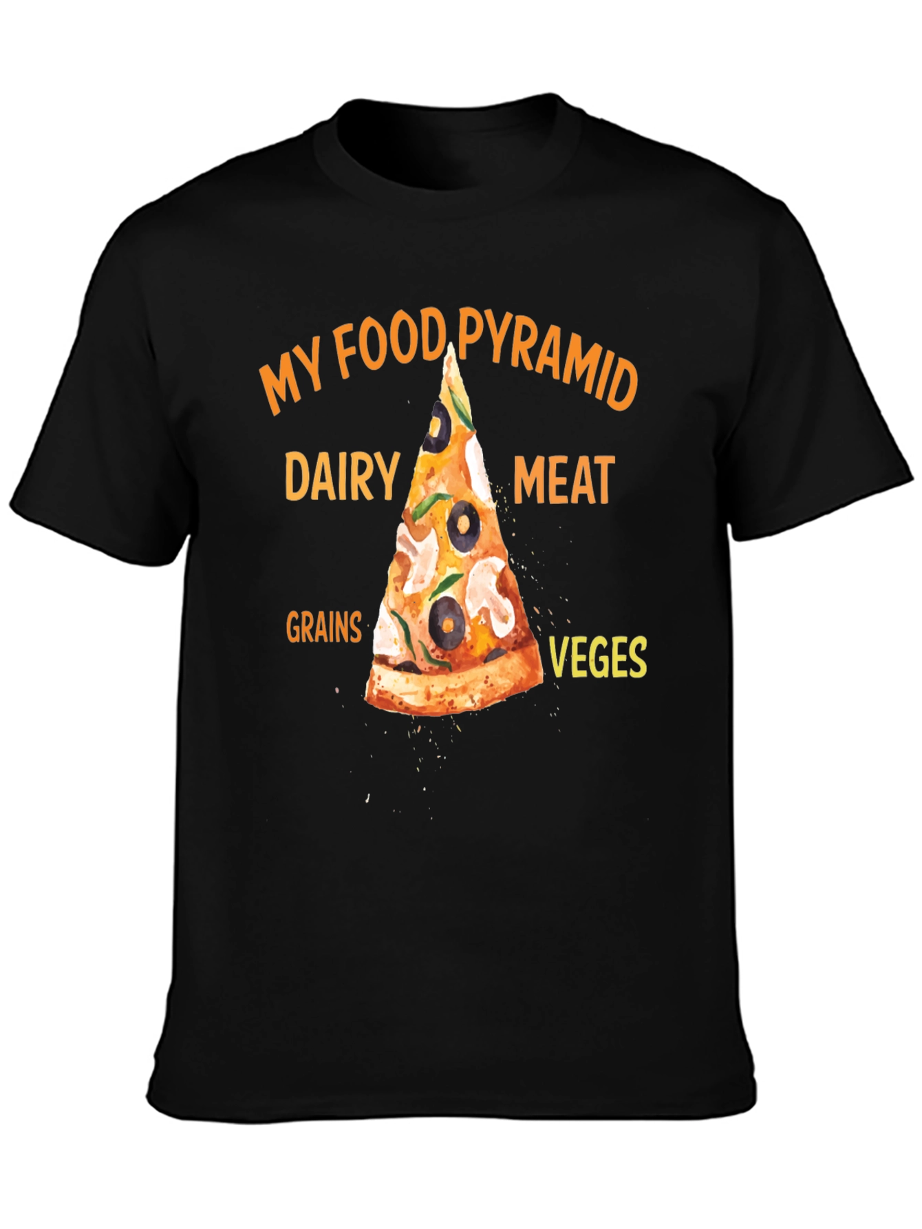 My Food Pyramid Pizza T-Shirt