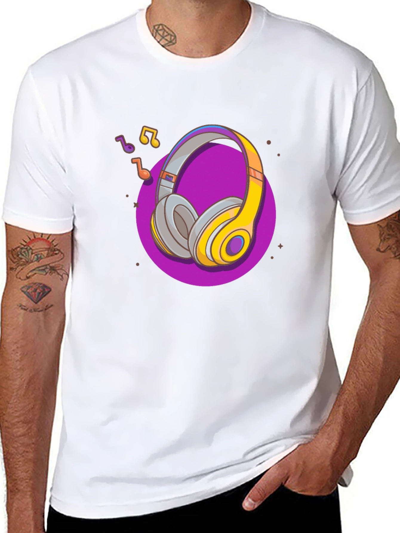 Headphones Graphic Tee - Stylish Music Lover Shirt