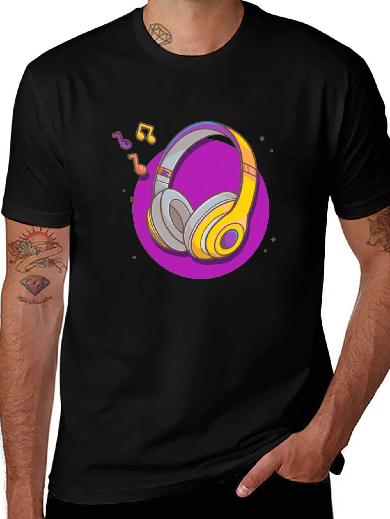 Headphones Graphic Tee - Stylish Music Lover Shirt