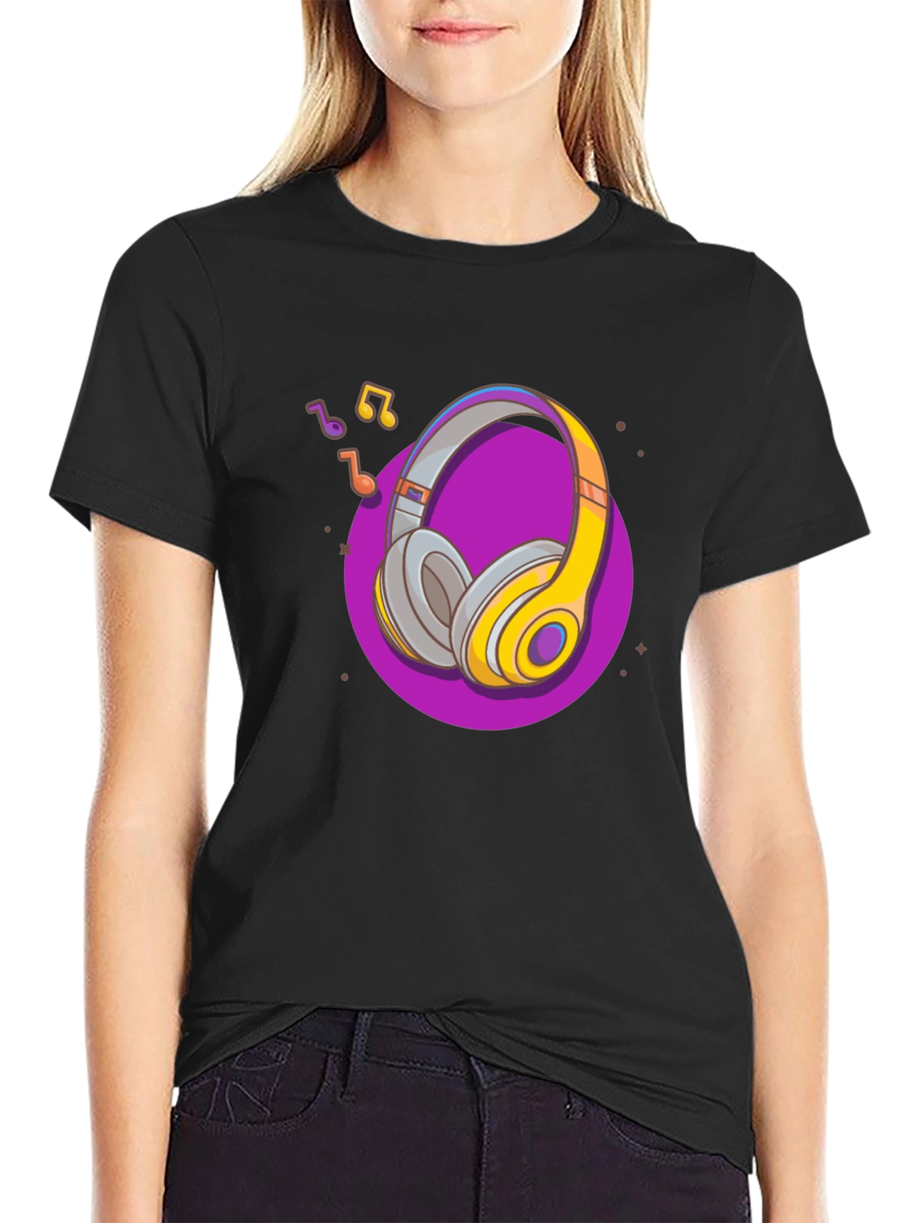Headphones Graphic Tee - Stylish Music Lover Shirt