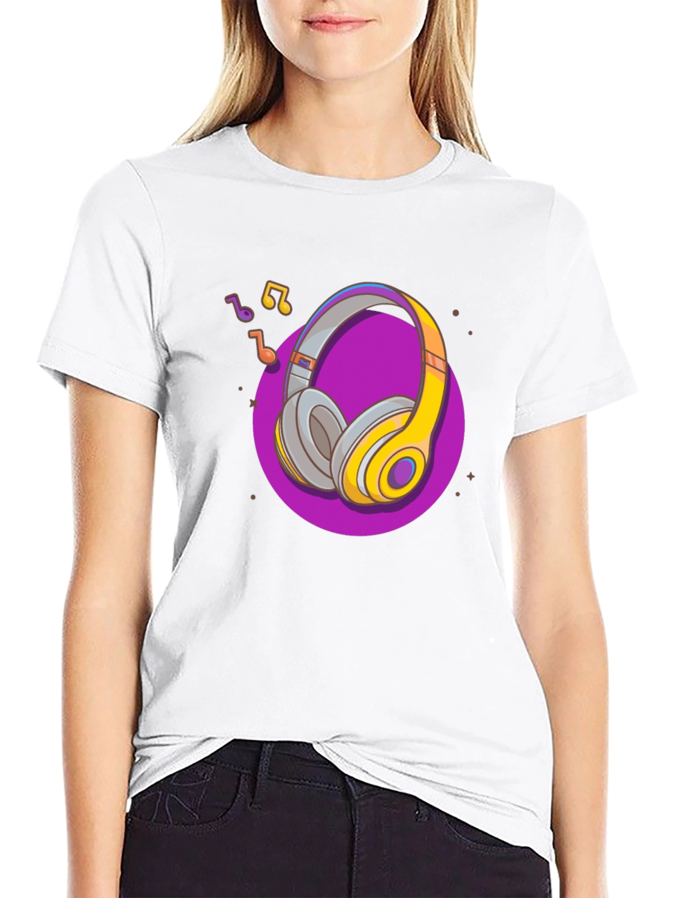 Headphones Graphic Tee - Stylish Music Lover Shirt