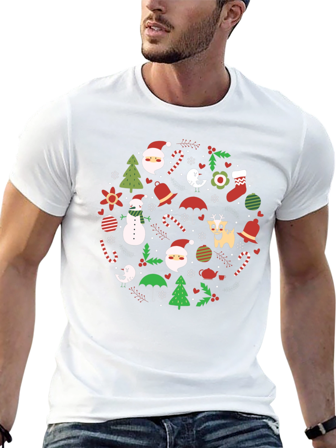 Holiday Cheer Graphic Tee - Christmas Themed T-Shirt
