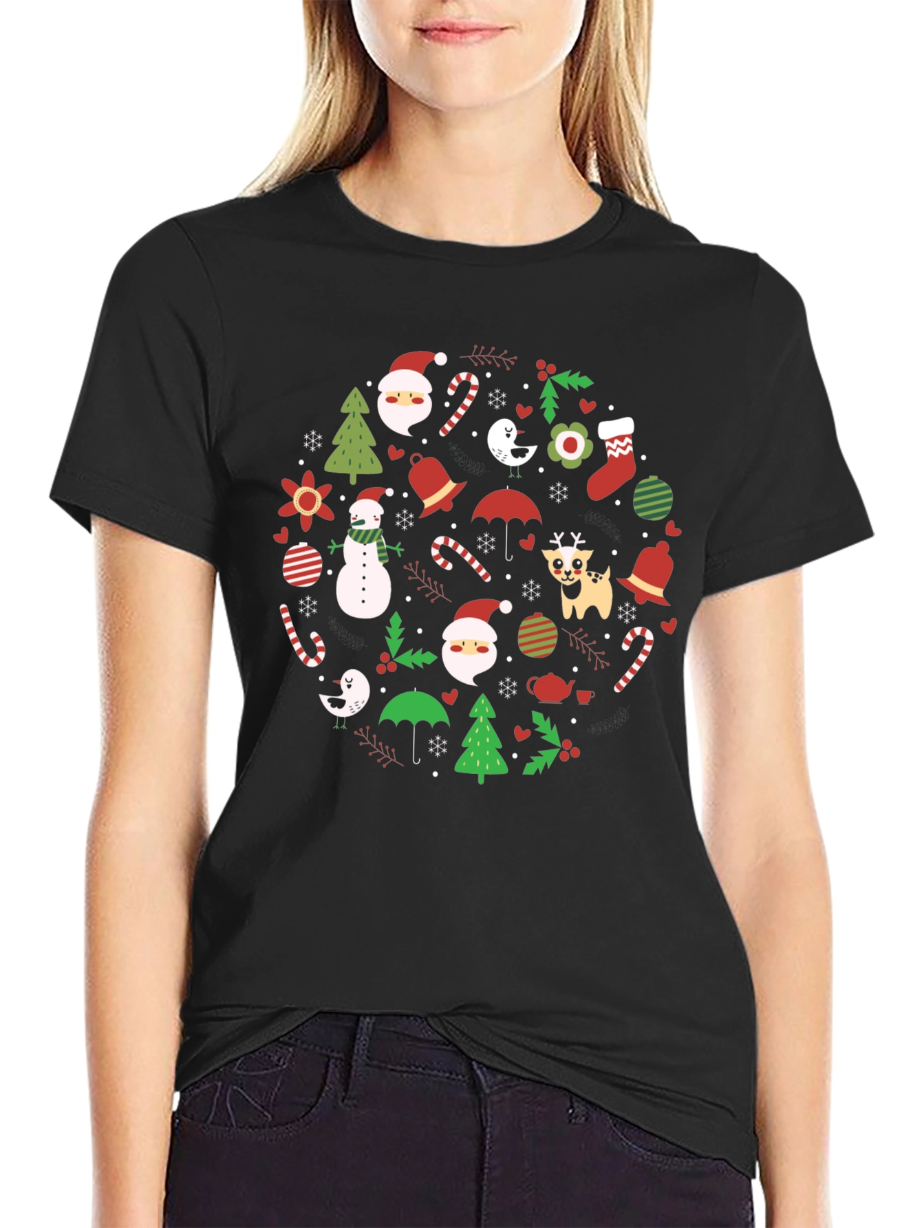 Holiday Cheer Graphic Tee - Christmas Themed T-Shirt