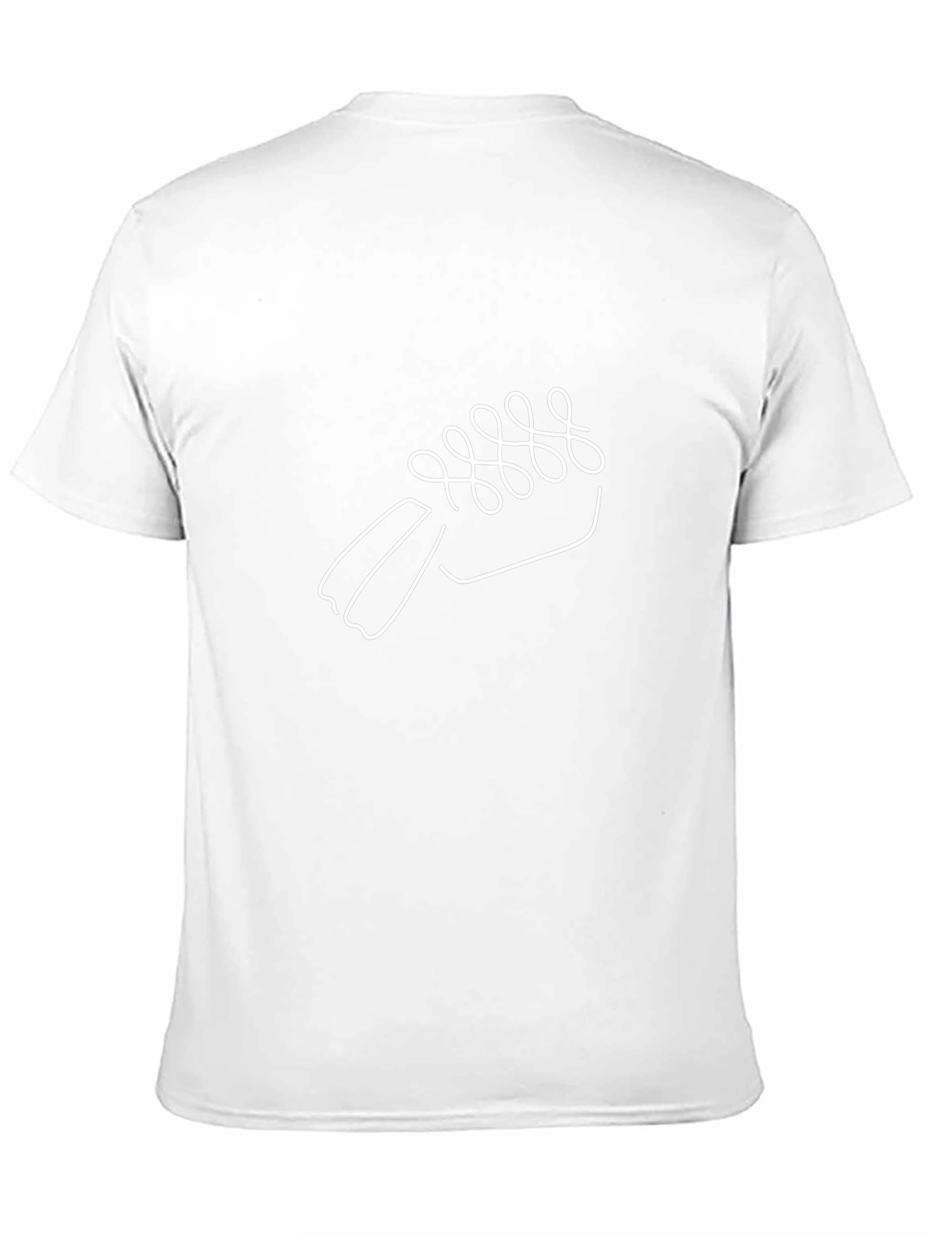 Black T-Shirt with Abstract Shoe Print