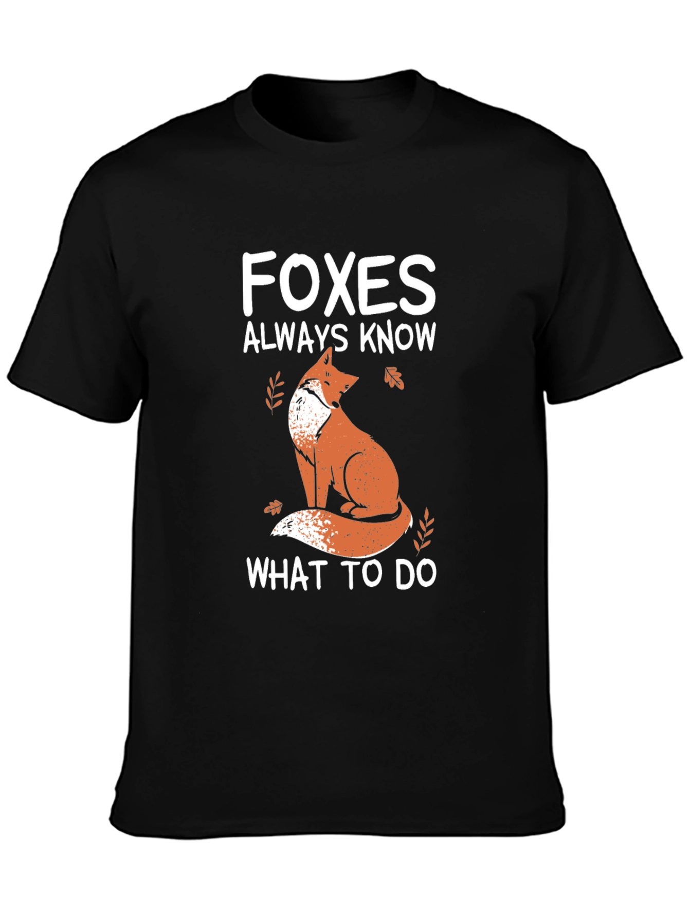 Foxes Always Know T-Shirt - Black Graphic Tee