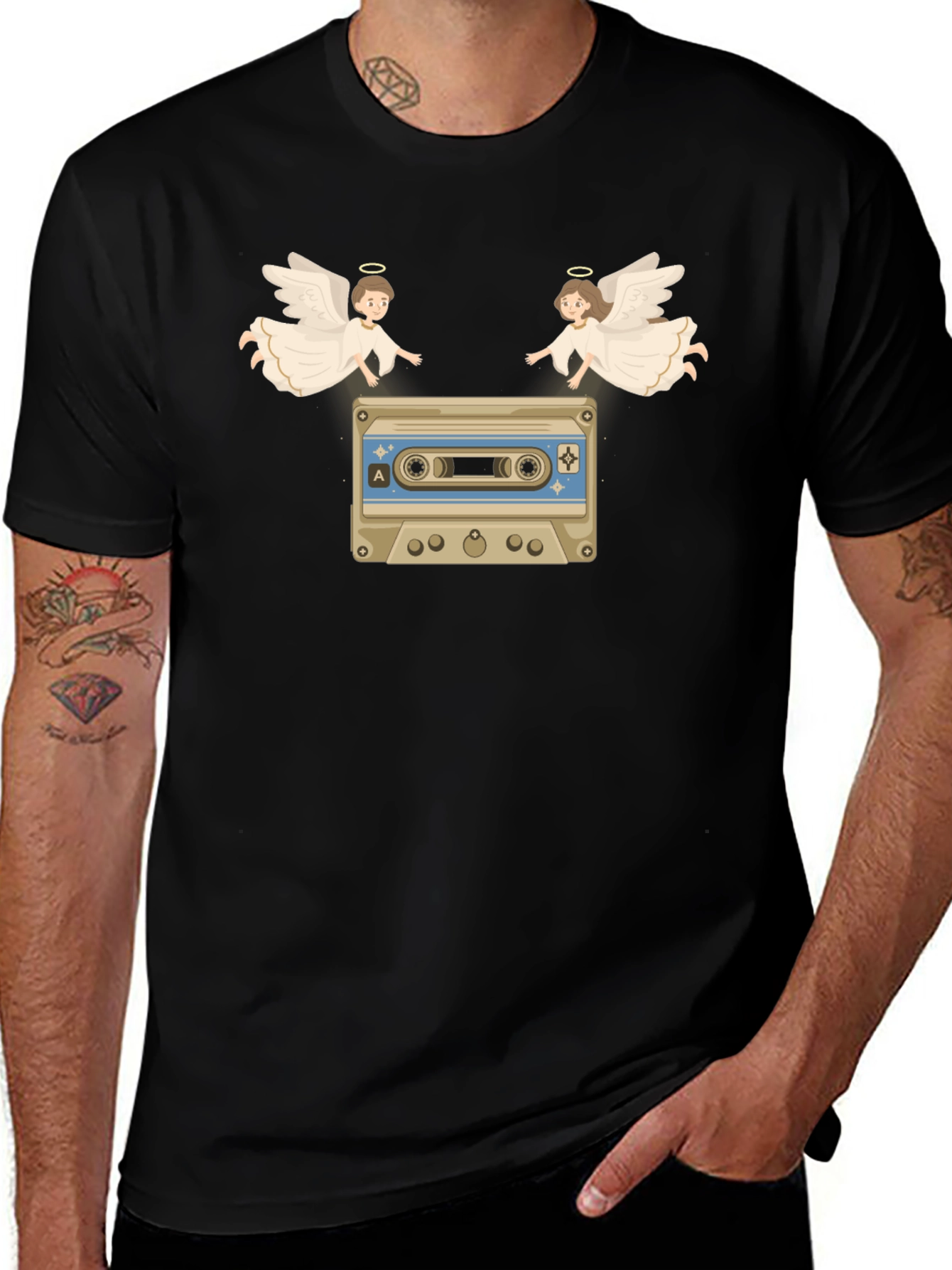 Angelic Mixtape T-Shirt - Retro Music Tee