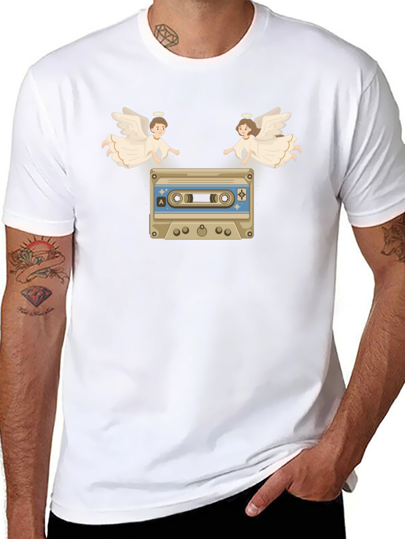 Angelic Mixtape T-Shirt - Retro Music Tee