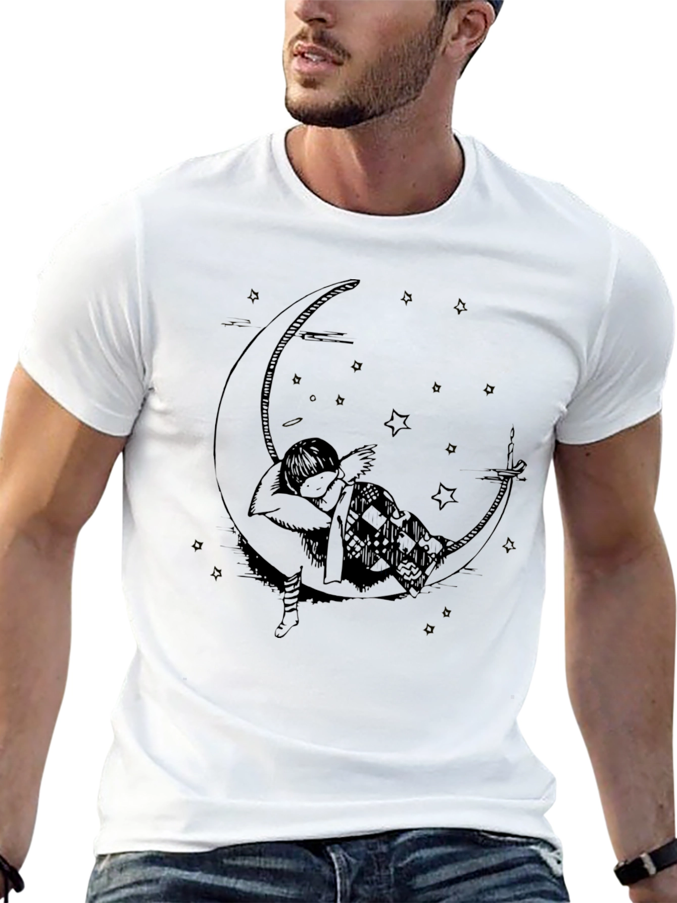 Moon Dreamer Graphic Tee - Stylish Comfort