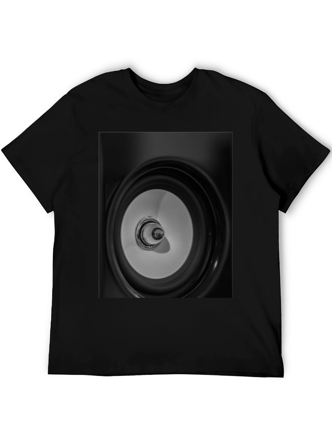 Speaker Graphic Black Tee - Modern Style